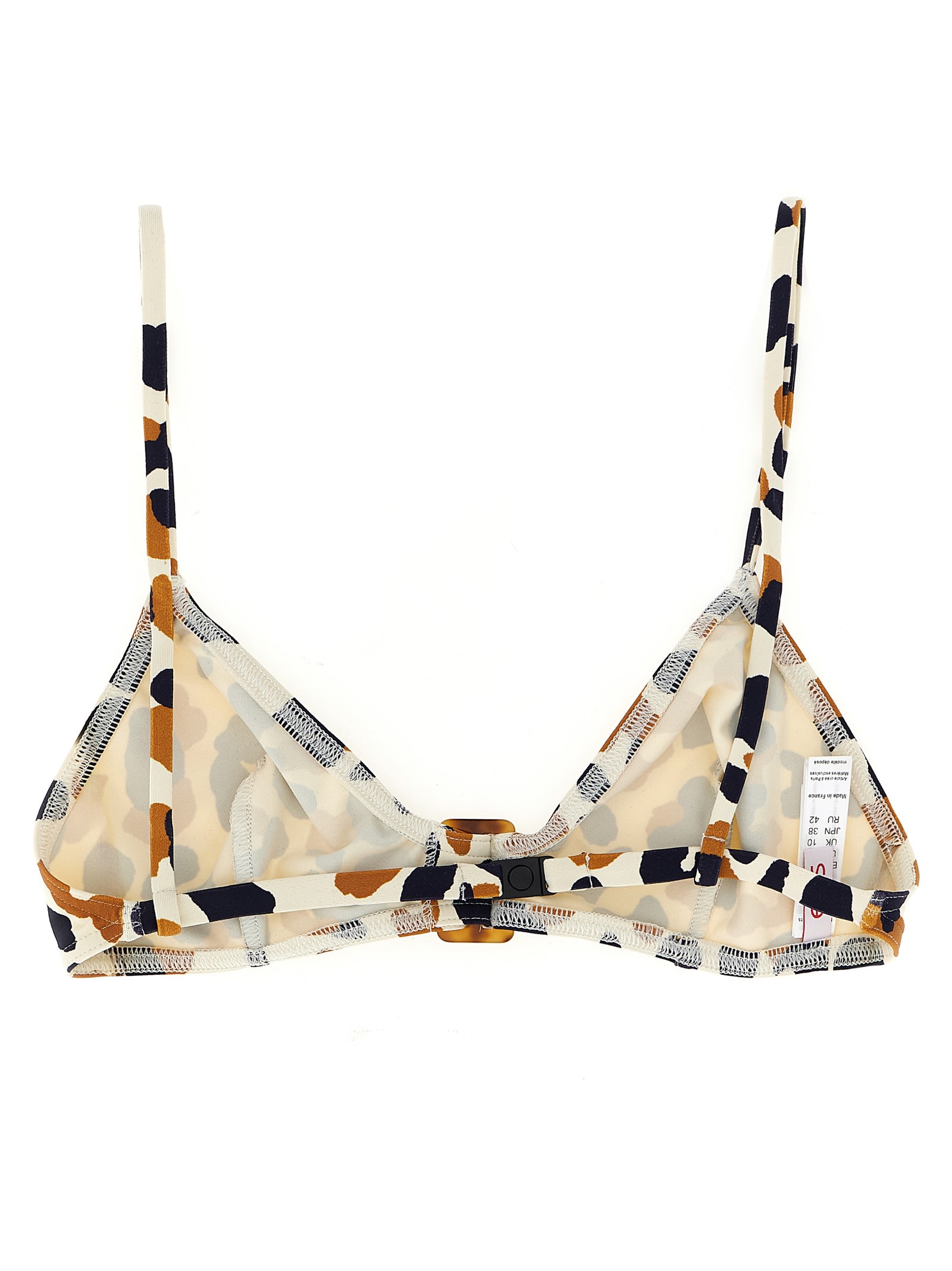 Eres Ecailles Polka-dot Buckle Bikini Top In Multi