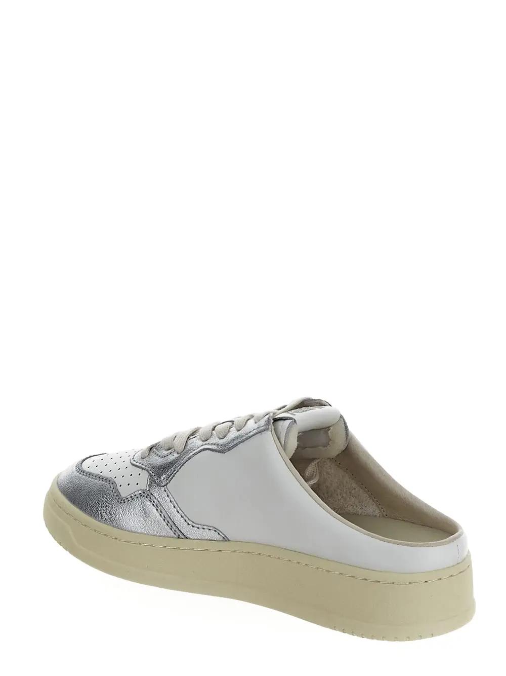 Shop Autry Mule Low Sneakers In Silver