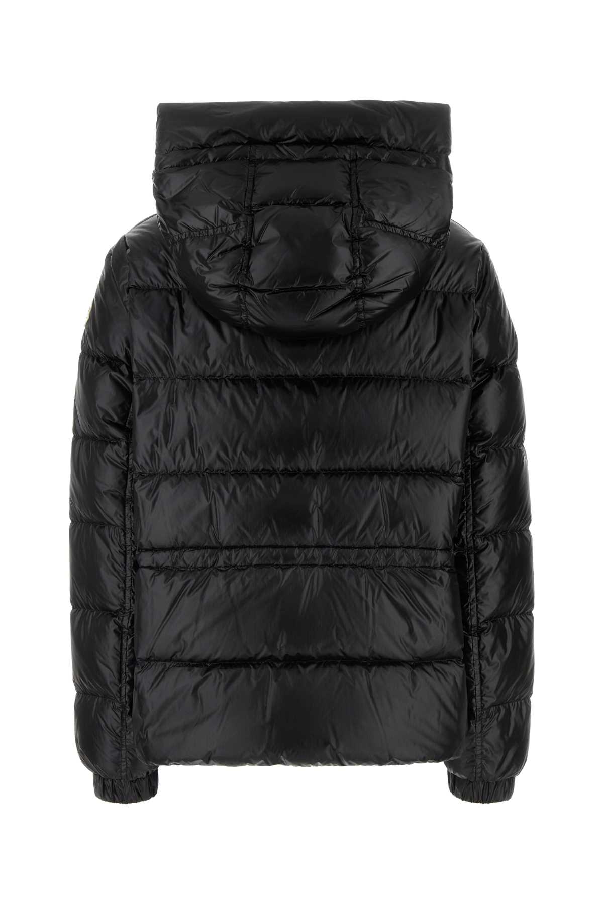 Shop Moncler Black Nylon Biron Down Jacket