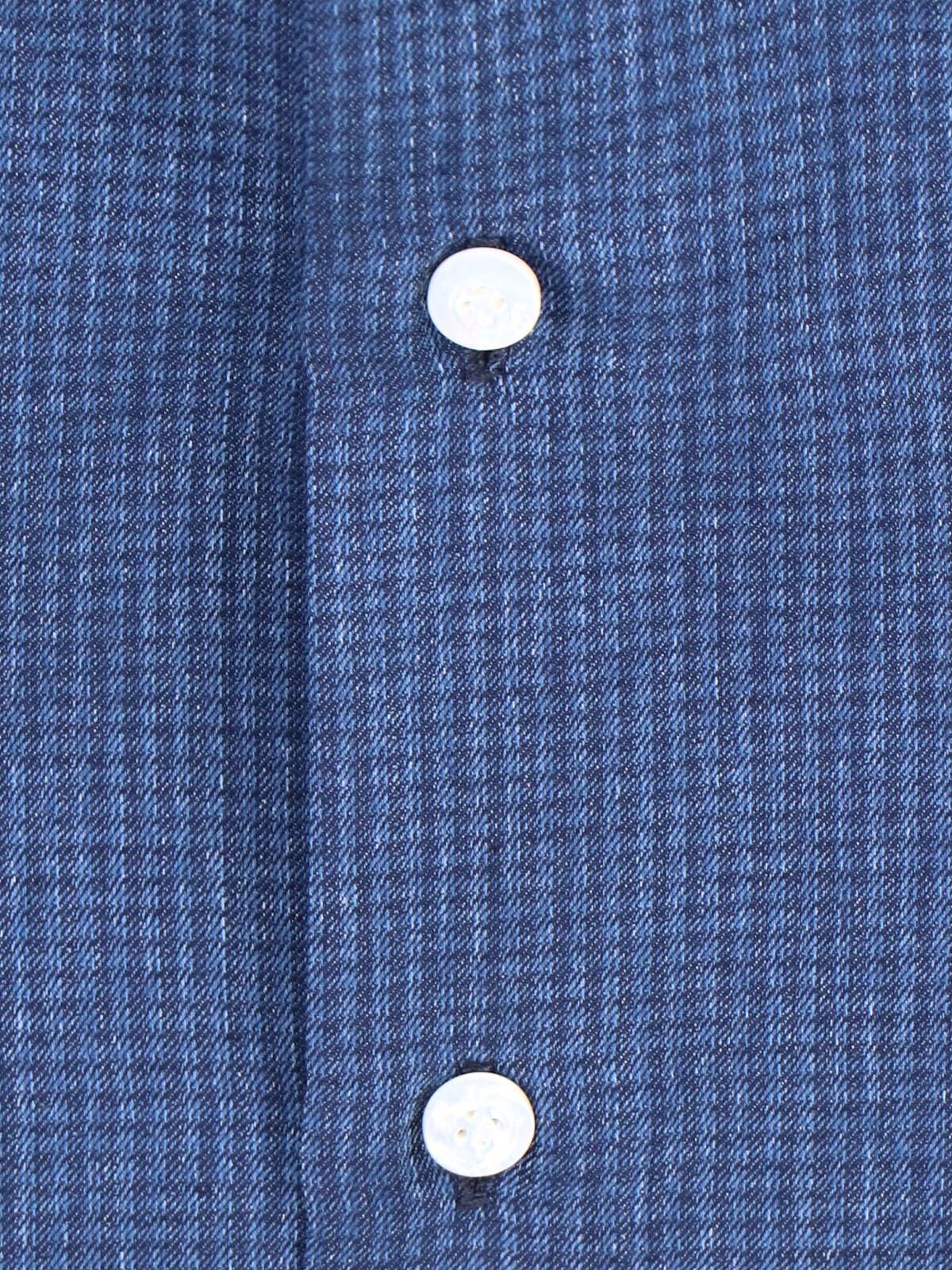 Finamore 1925 Finamore Structured Blue Cotton Shirt With Classic Collar In Blue