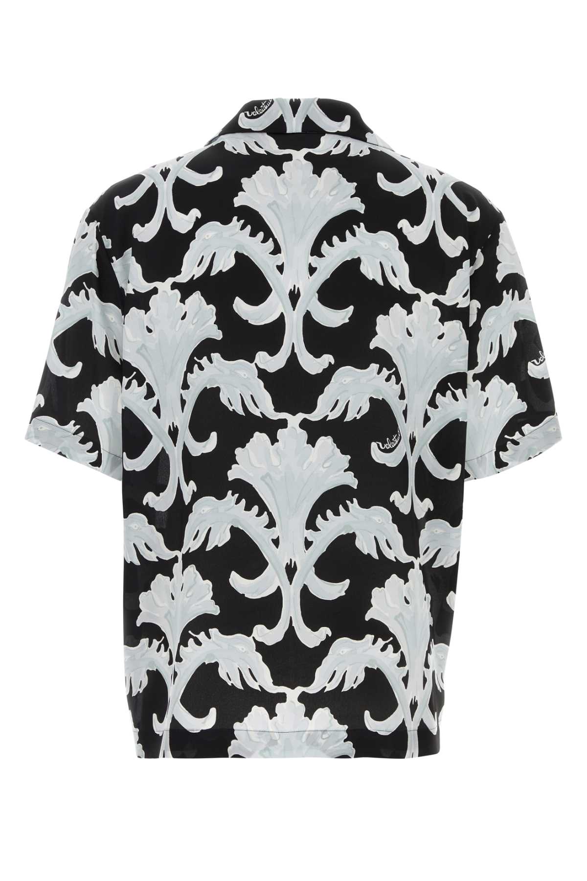 Shop Valentino Printed Silk Shirt In Stwallneroperla