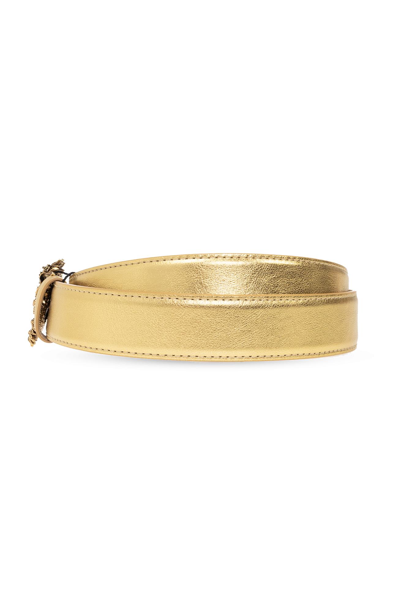 Shop Dolce & Gabbana Leather Belt In Oro