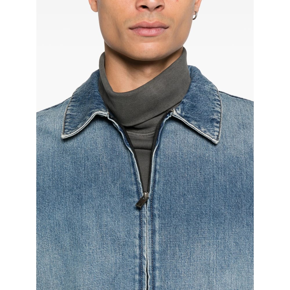 Fear Of God Denim Trucker Jacket In Blue