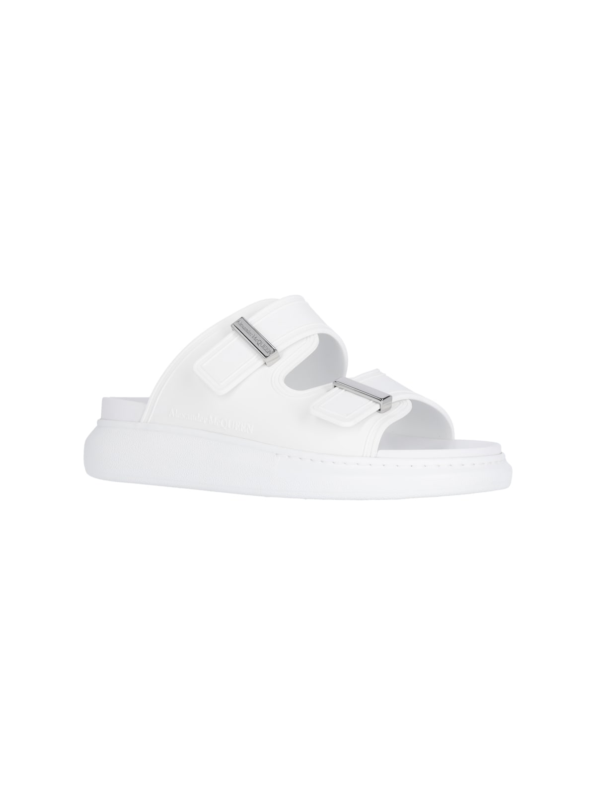 Shop Alexander Mcqueen Hybrid Slide Sandals In White