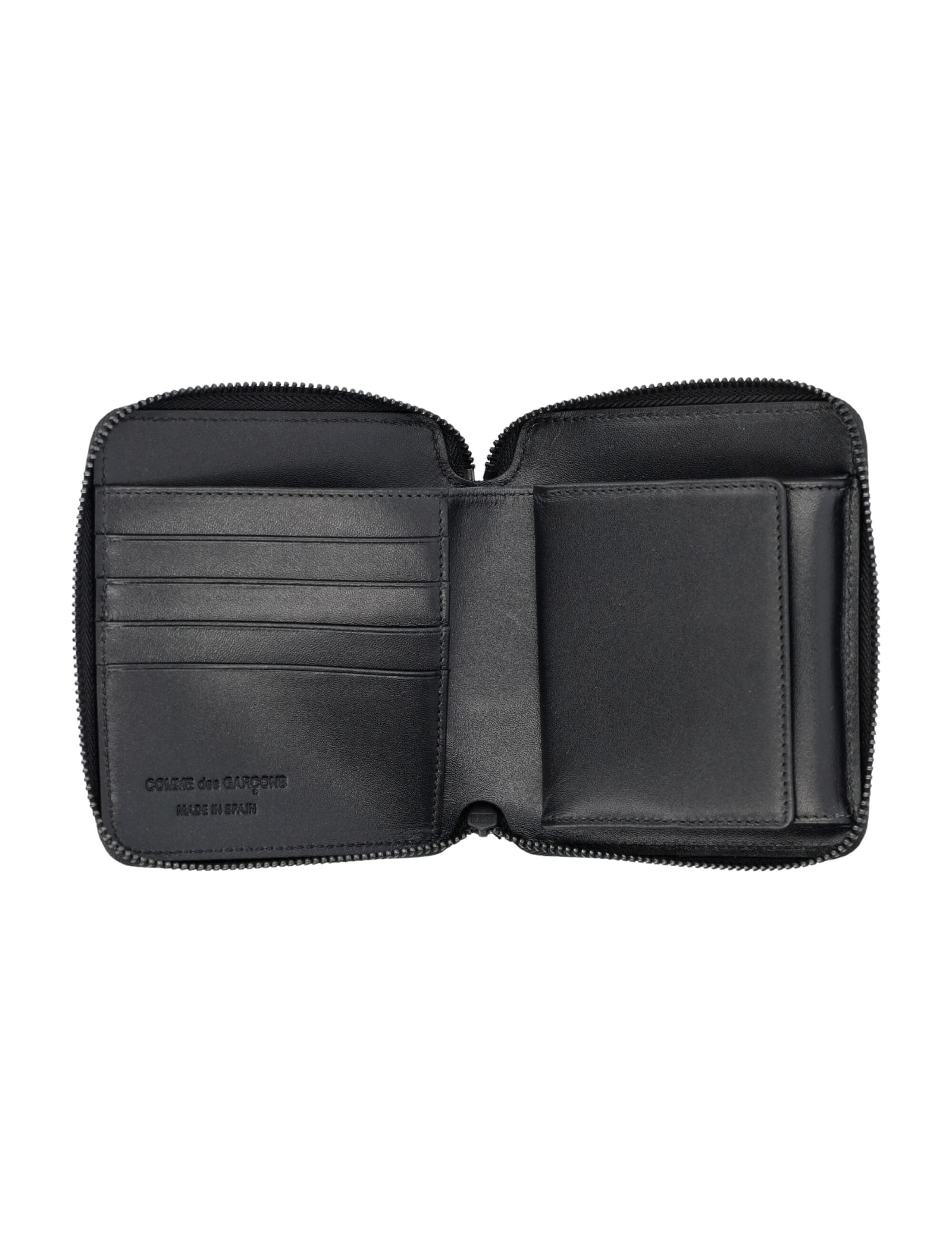 Shop Comme Des Garçons Zip Wallet In Black