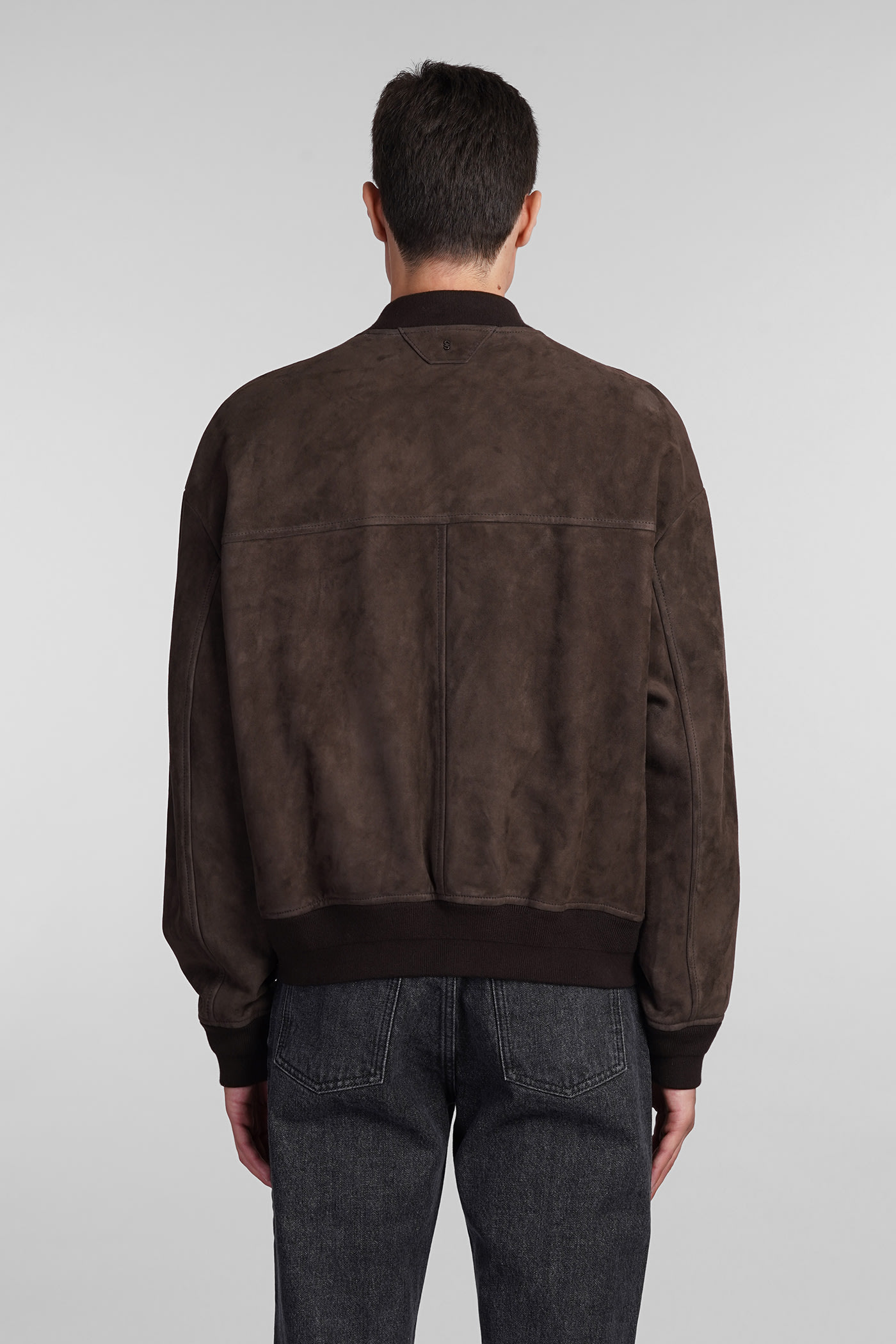 Shop Salvatore Santoro Bomber In Brown Leather