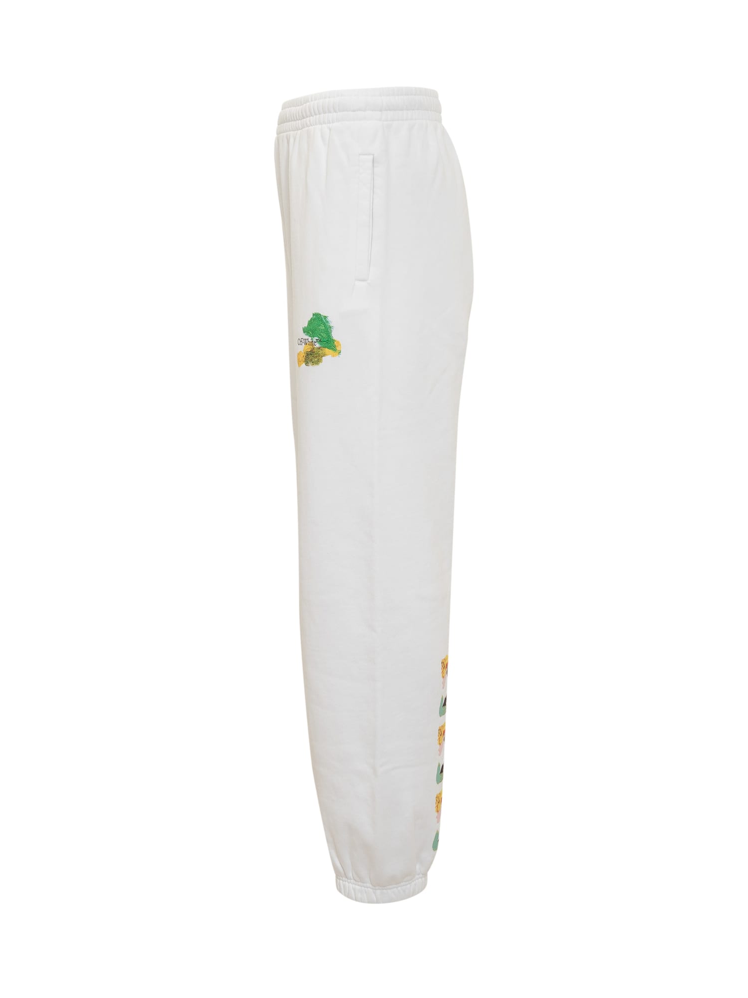 Shop Off-white Brush Skate Pants With Logo In White Multi