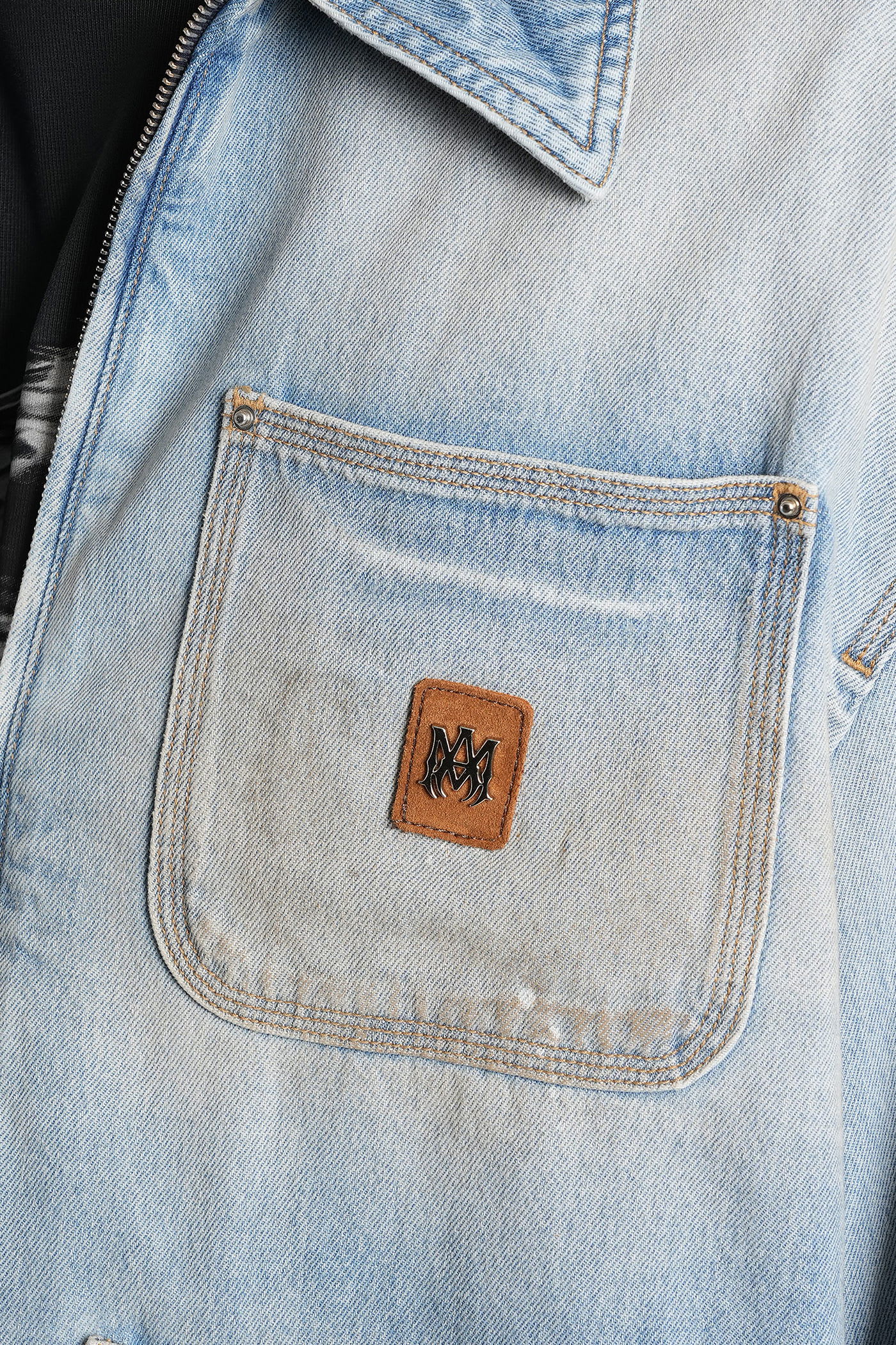 Amiri Denim Jackets In Blue Cotton In Blue