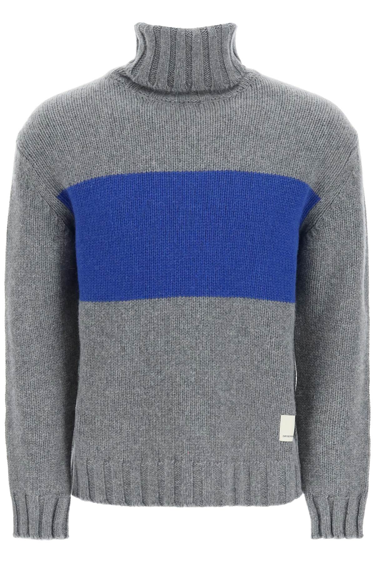 Emporio Armani High Neck Sweater In Recycled Wool