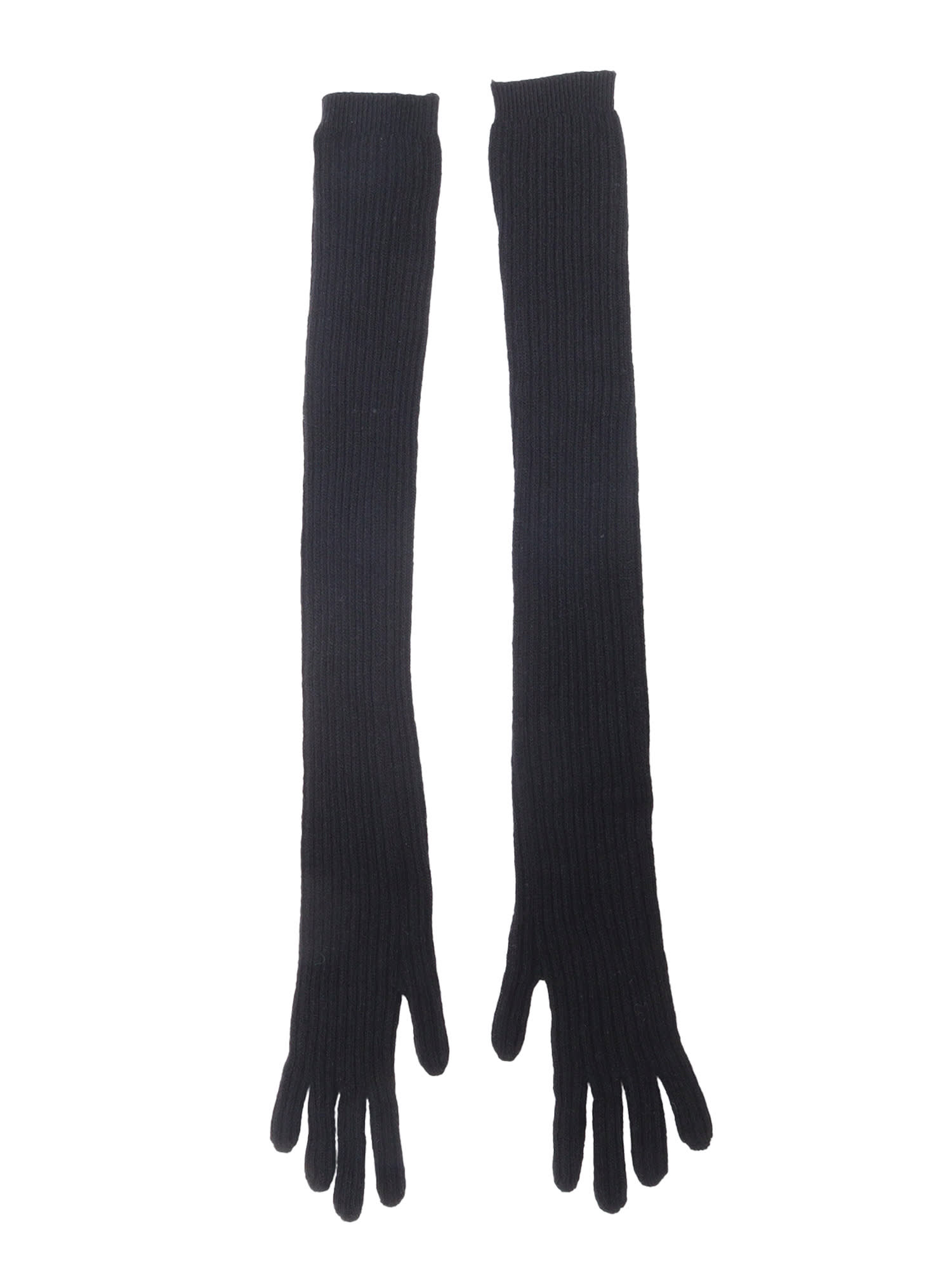 Shop Alberta Ferretti Long Gloves In Black