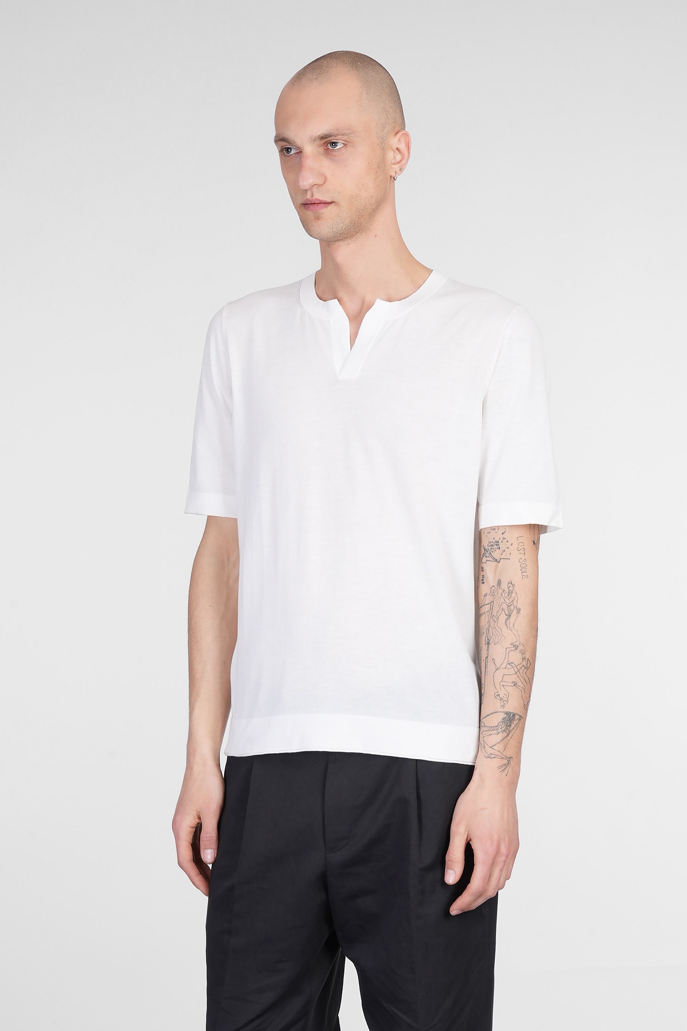 Ballantyne T-shirt In White Cotton In White