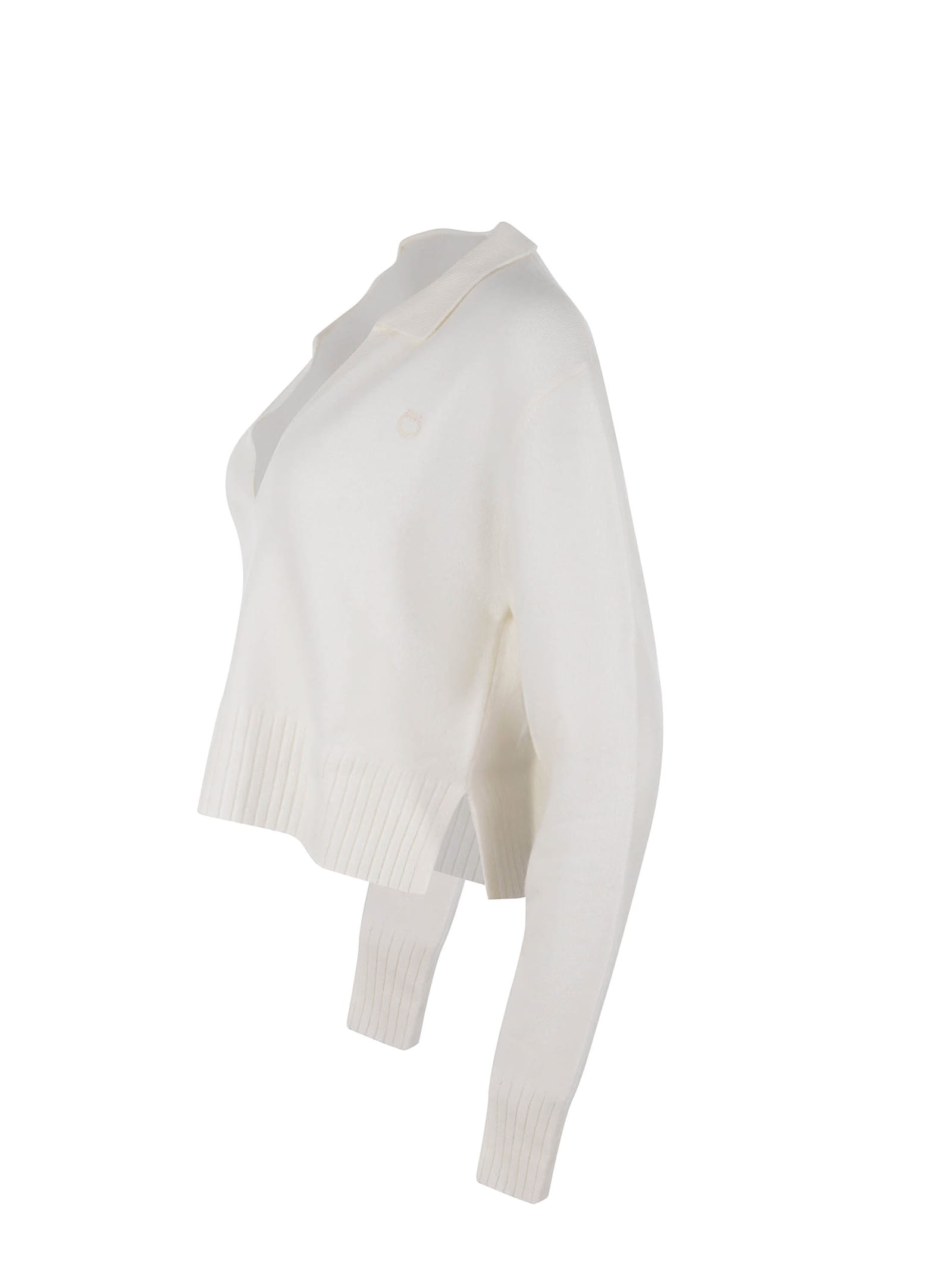 Shop Pinko Sweater  Profumo Made Of A Cashmere Blend In White