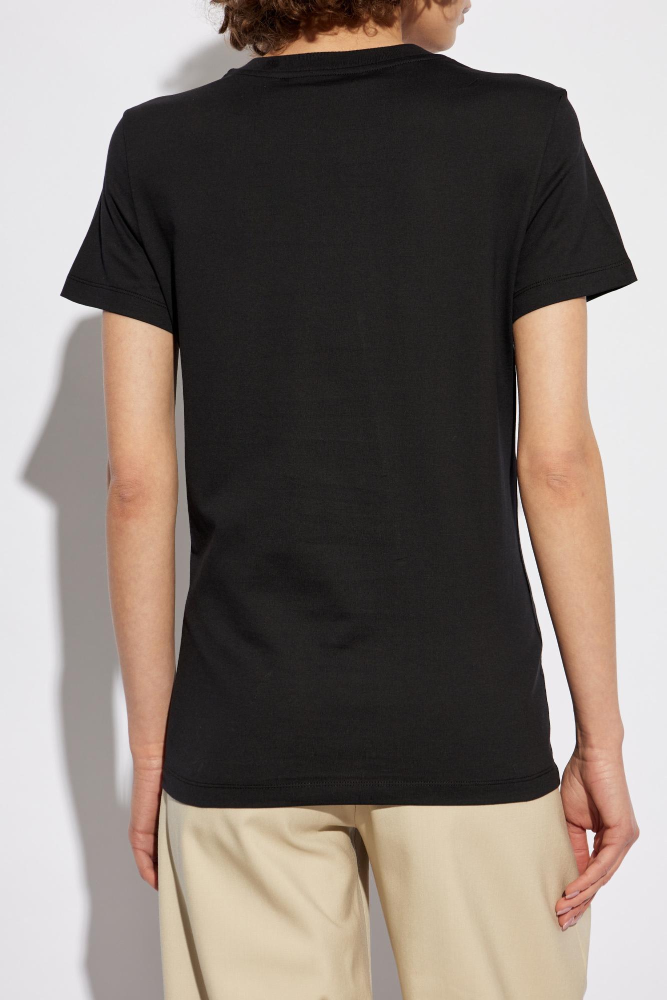 Max Mara T-shirt Colibri In Black