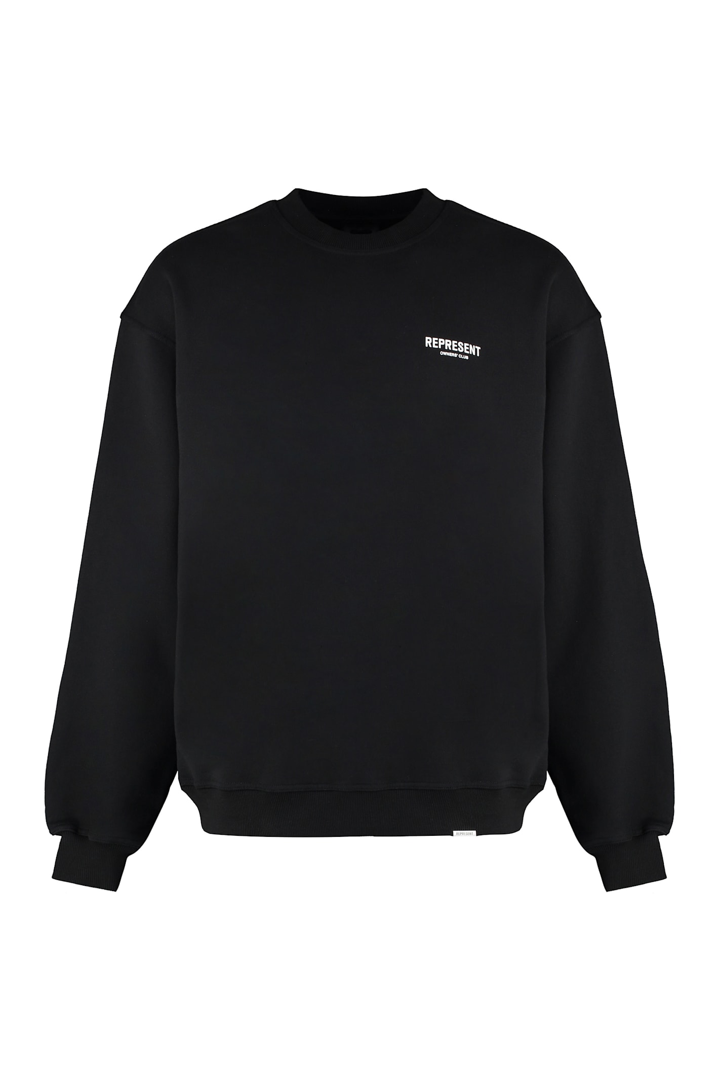 Shop Represent Cotton Crew-neck Sweatshirt In Black