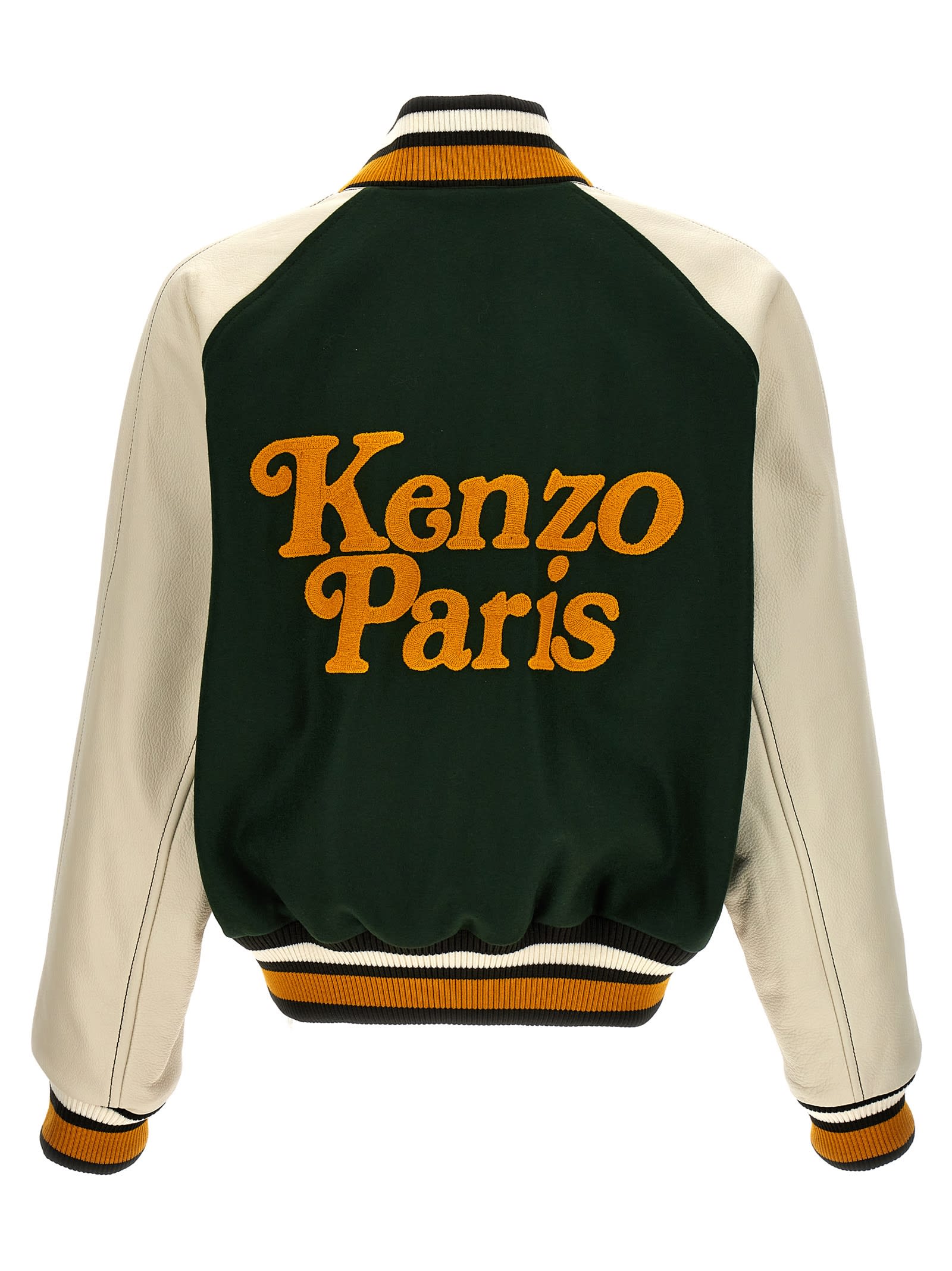 Shop Kenzo By Verdy Varsity Bomber Jacket In Green