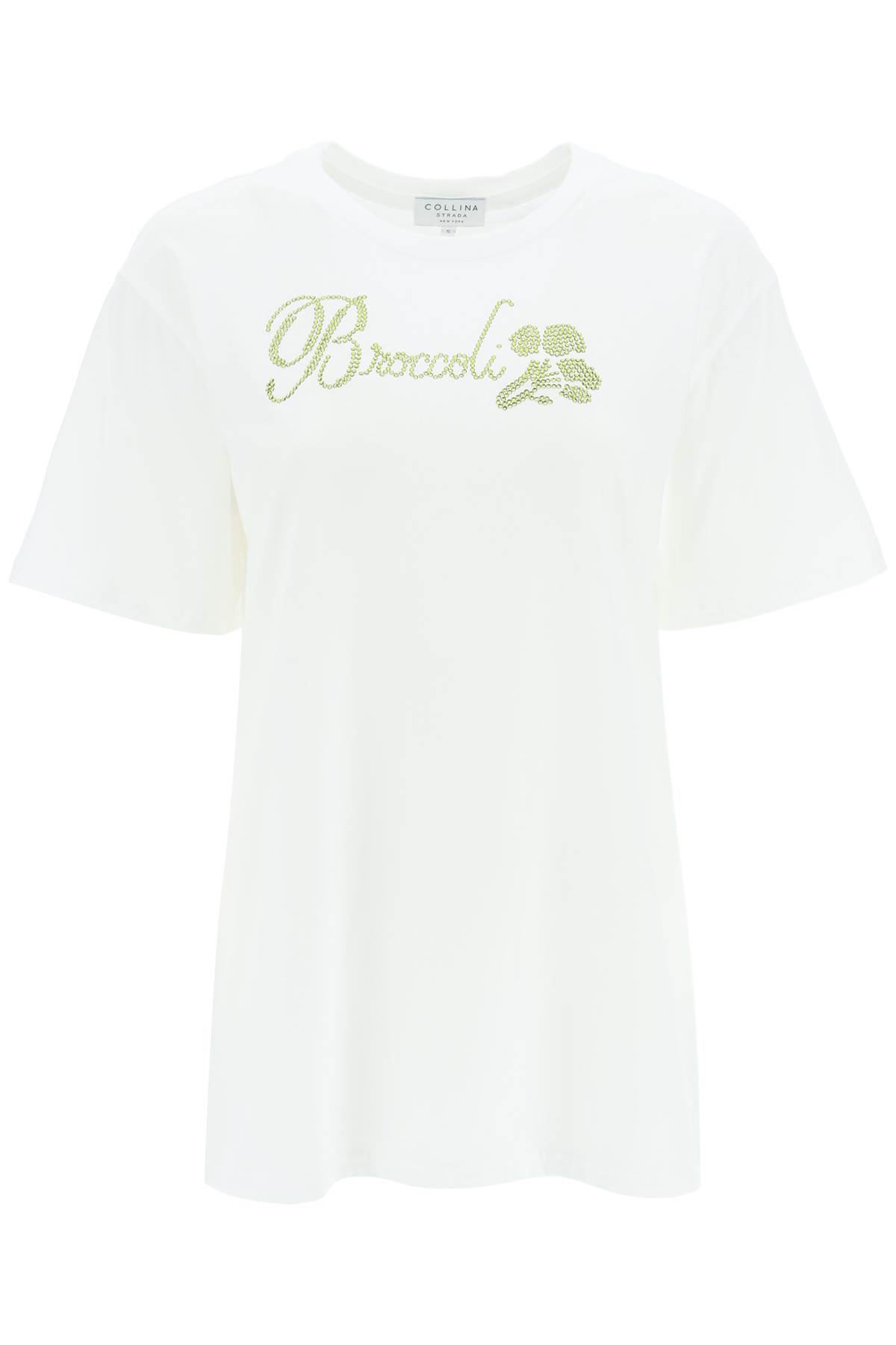 Organic Cotton T-shirt With Rhinestones