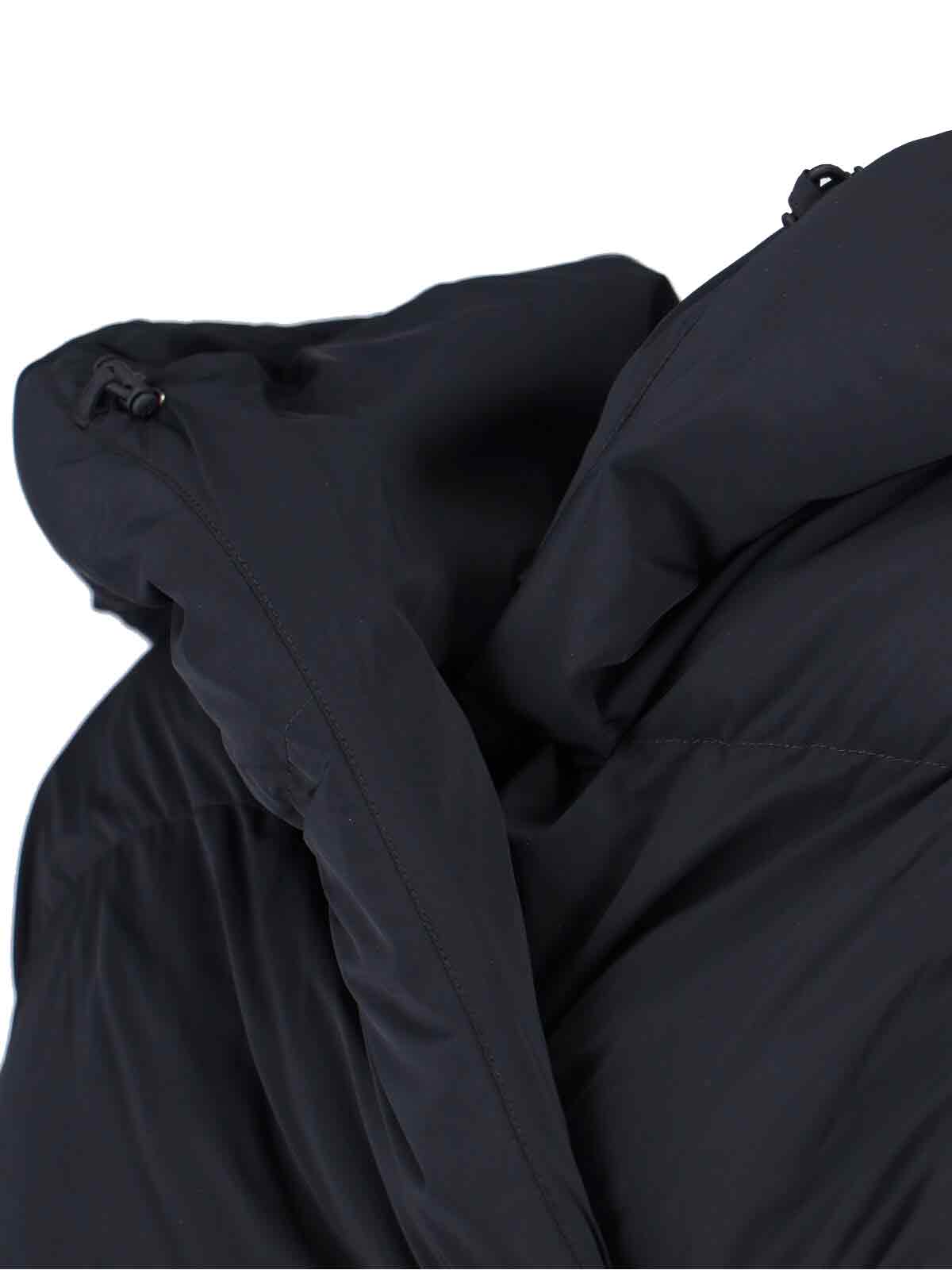 Diesel Cropped Down Jacket In Blue