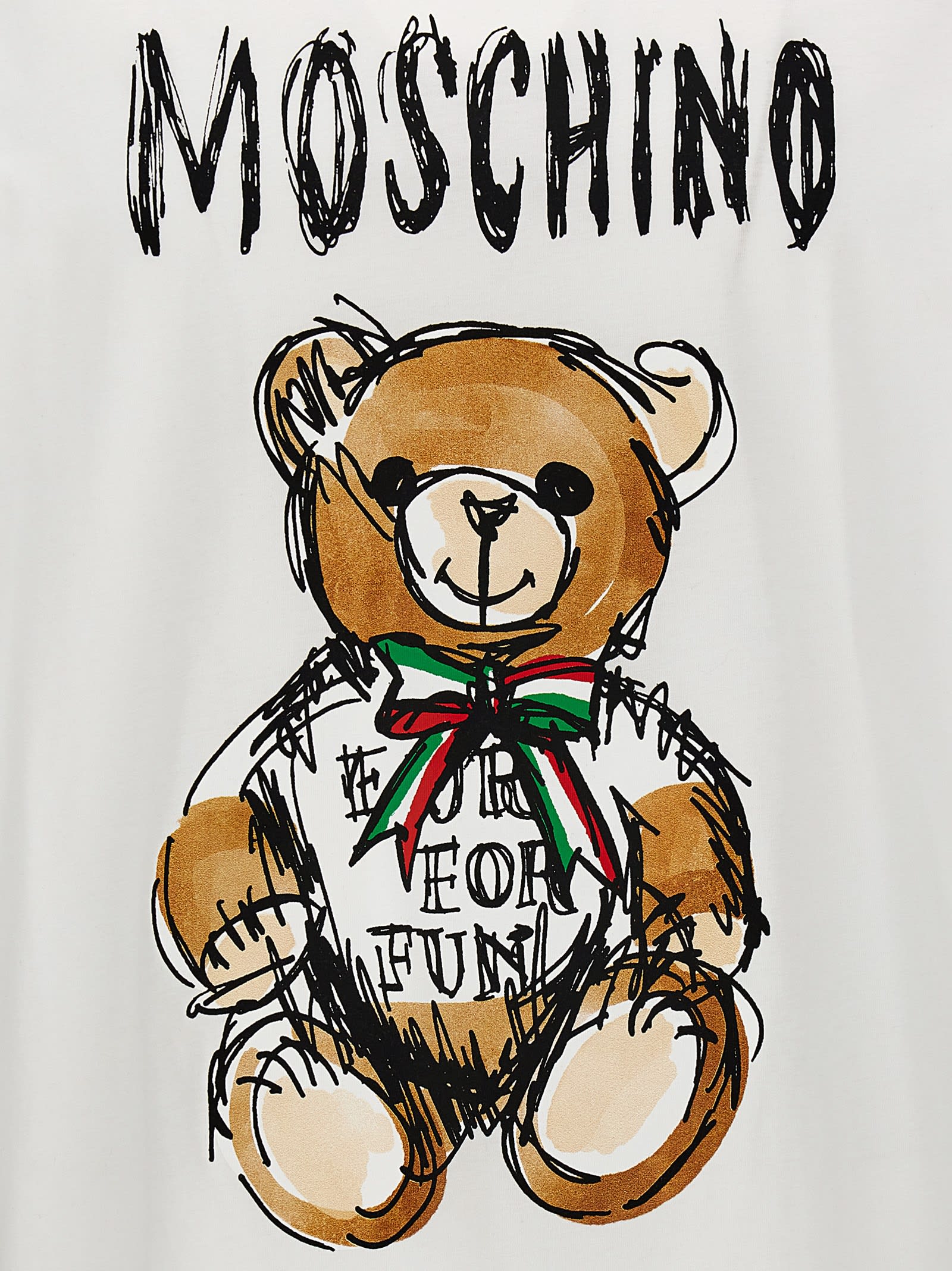 Shop Moschino Archive Teddy T-shirt In Bianco