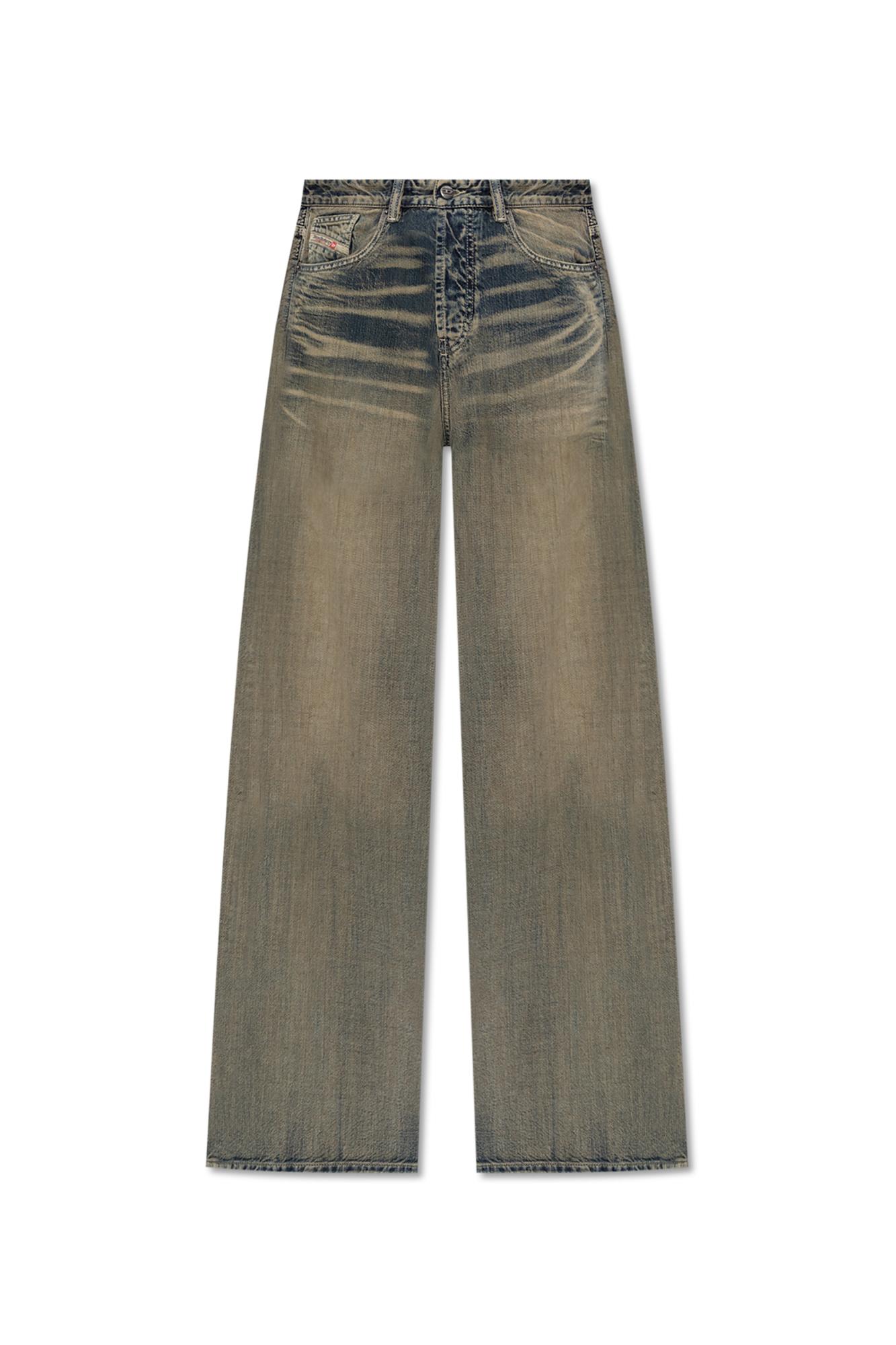 Diesel 1978 D-akemi Bootcut Flared Jeans Medium In Sabbia