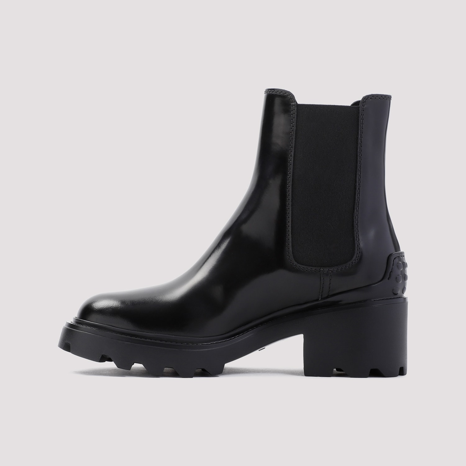 Shop Tod's Leather Boots In Nero