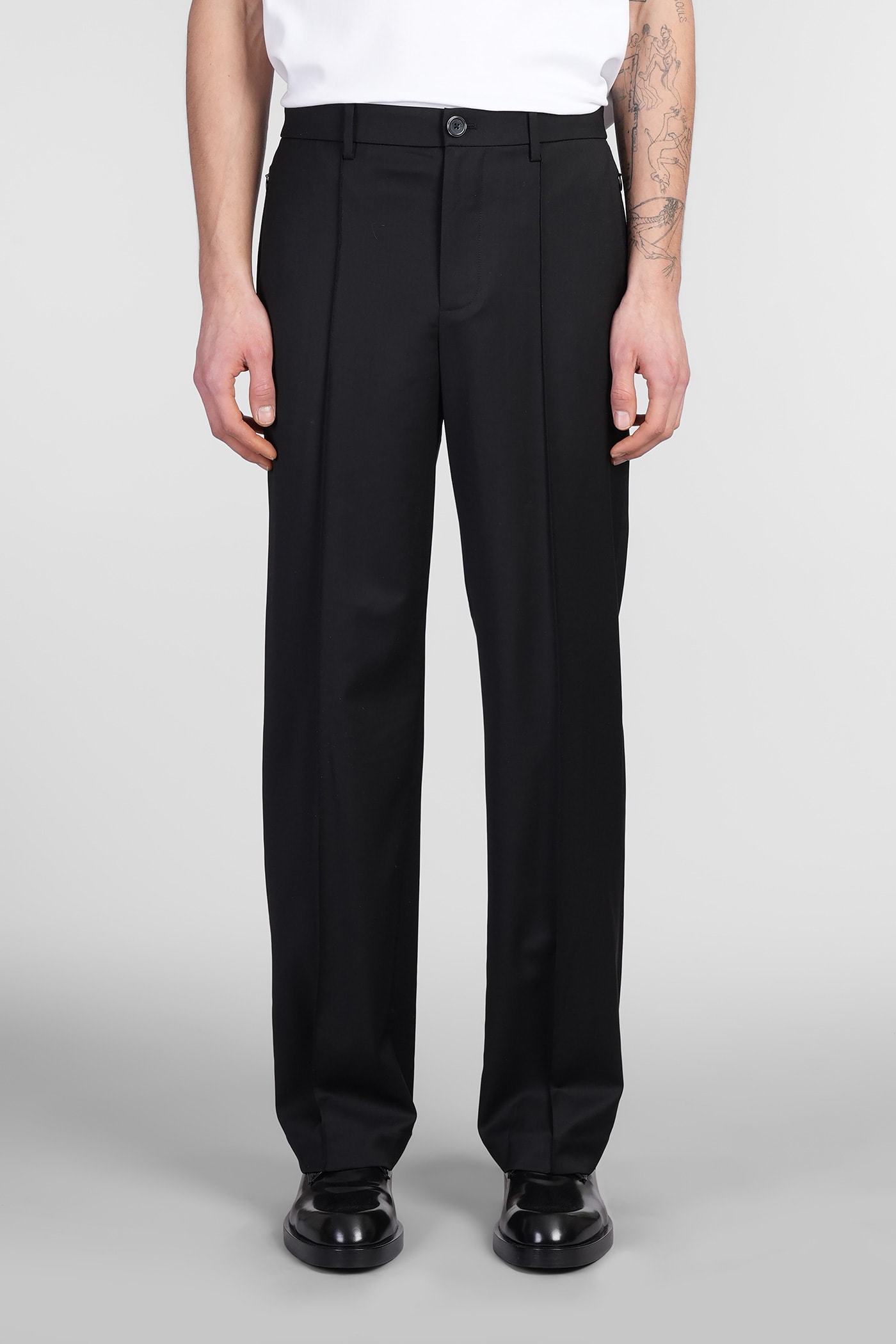 HELMUT LANG PANTS IN BLACK WOOL
