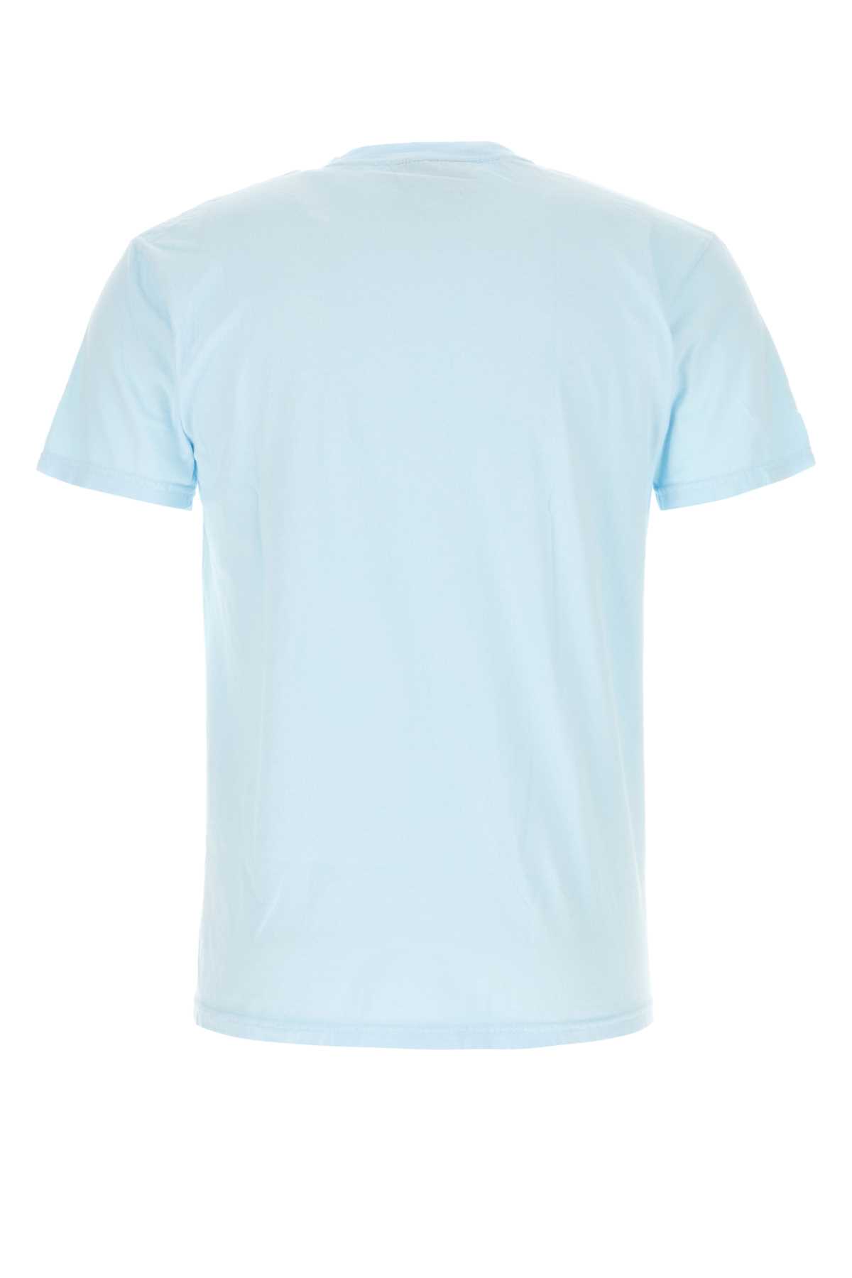Shop Kidsuper Light-blue Cotton T-shirt In Wave