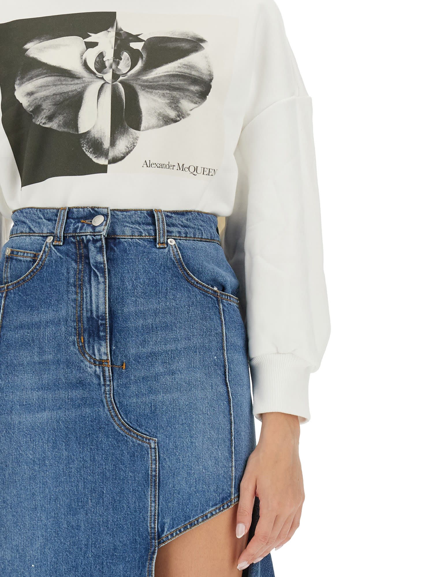 Alexander Mcqueen Alexander Mc Queen Sweatshirt With Logo In Multicolor