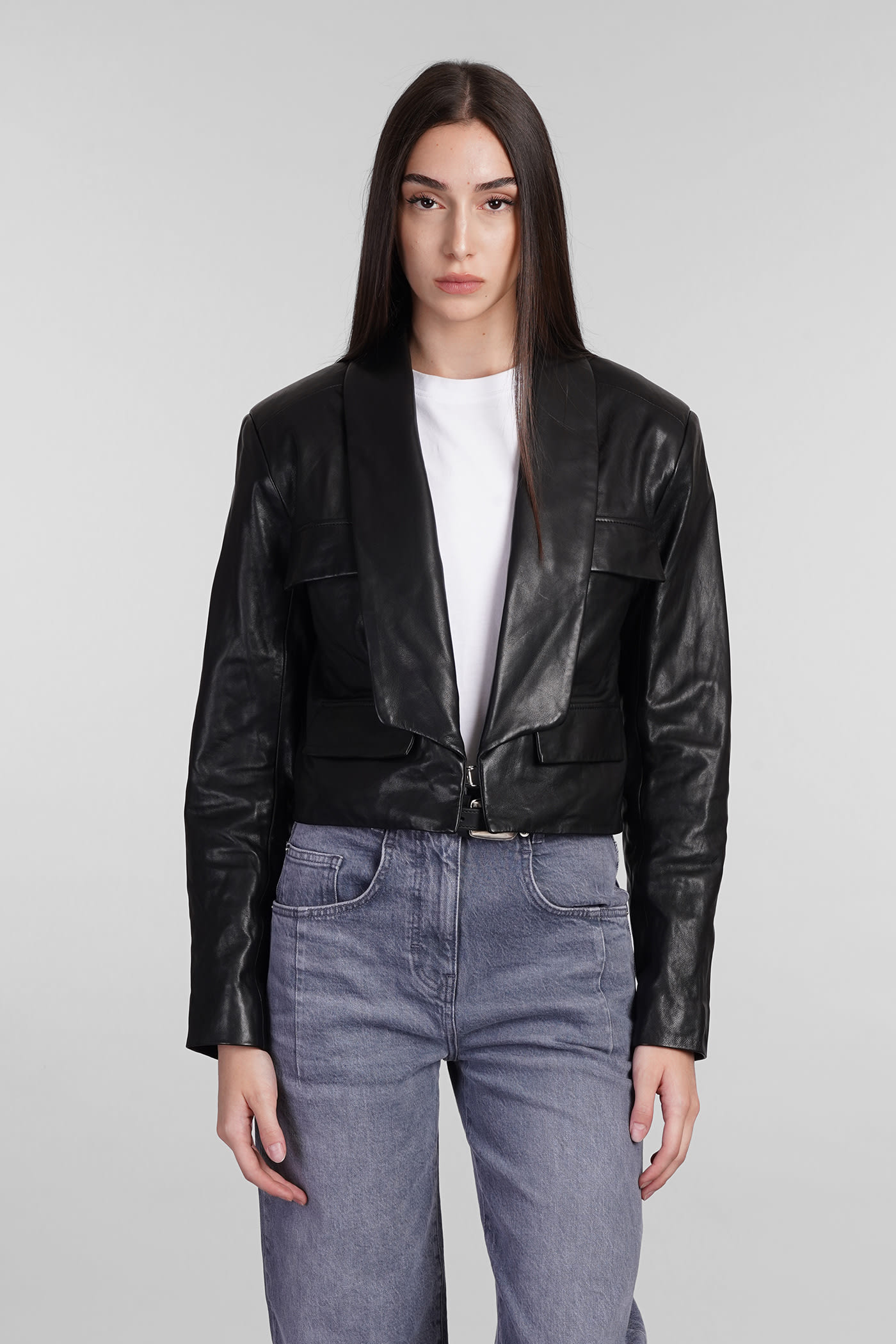 Cybele Leather Jacket In Black Leather