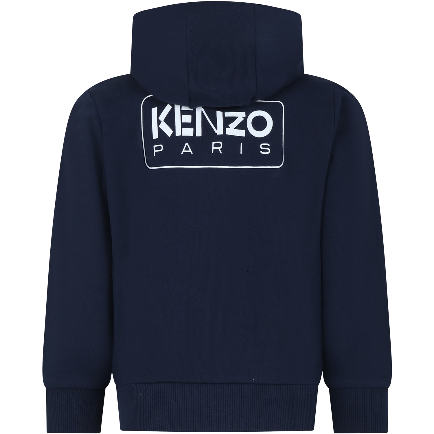 Shop Kenzo Blue Hoodie For Boy With Logo