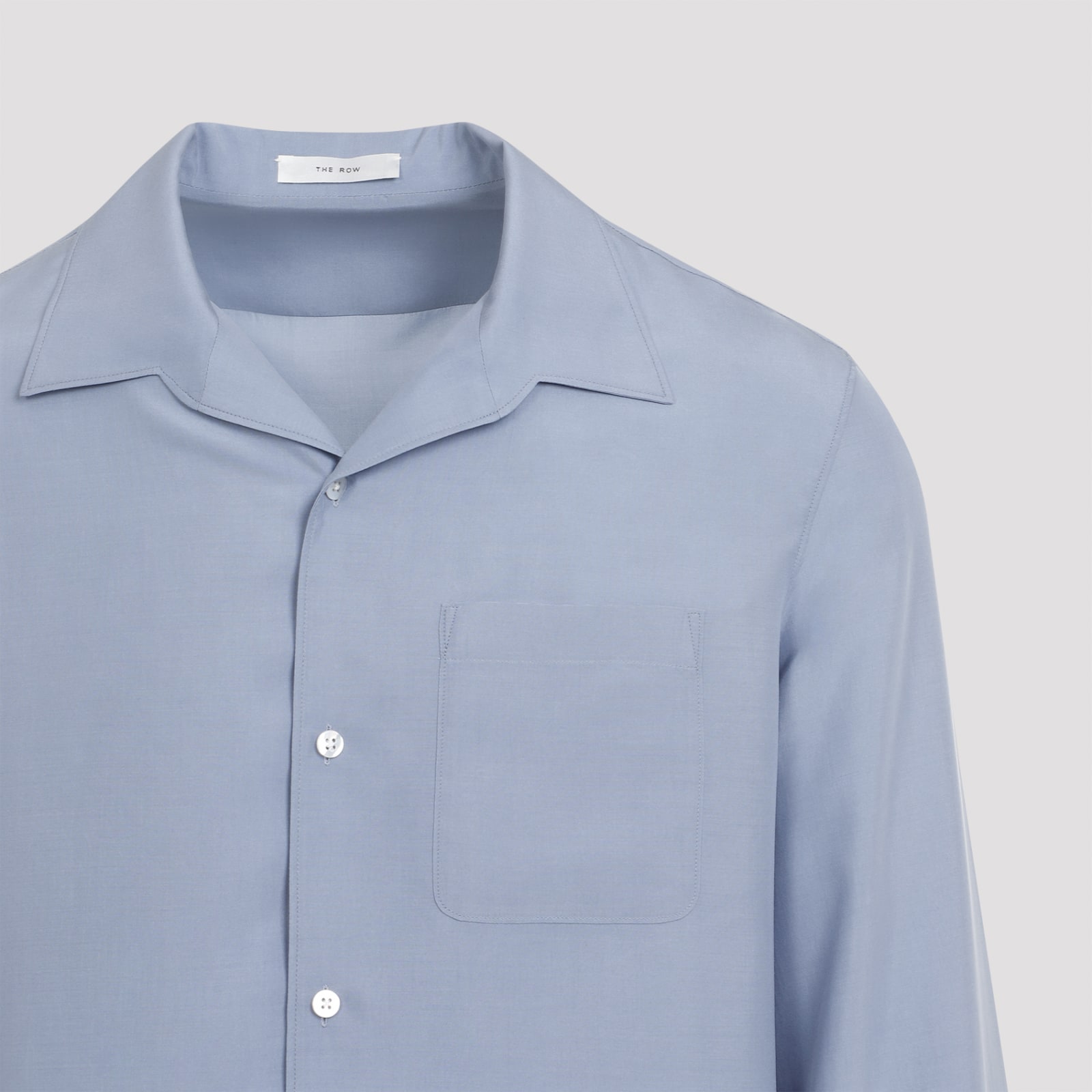 Shop The Row Kiton Shirt In Lhs Light Slate