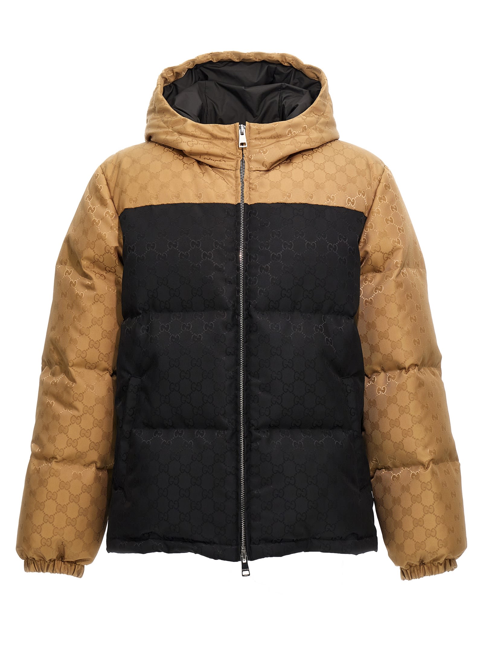 Shop Gucci Gg Down Jacket In Multicolor