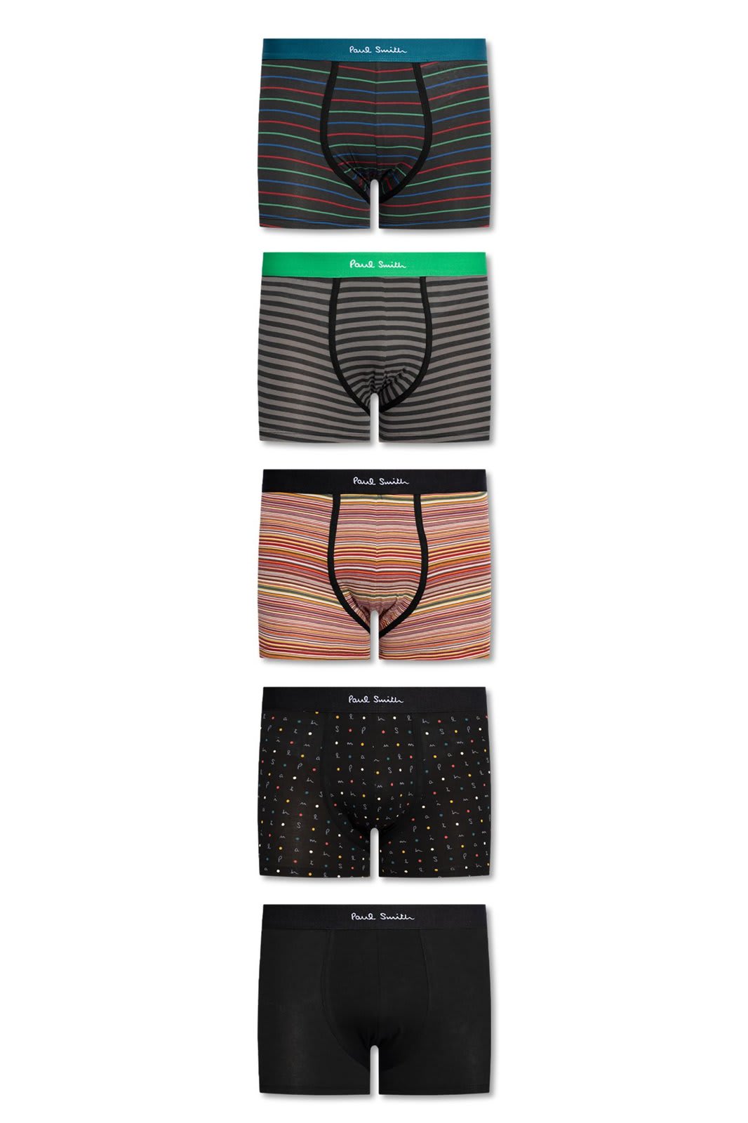 Shop Paul Smith Five Pack Of Boxer Shorts In Multicolour