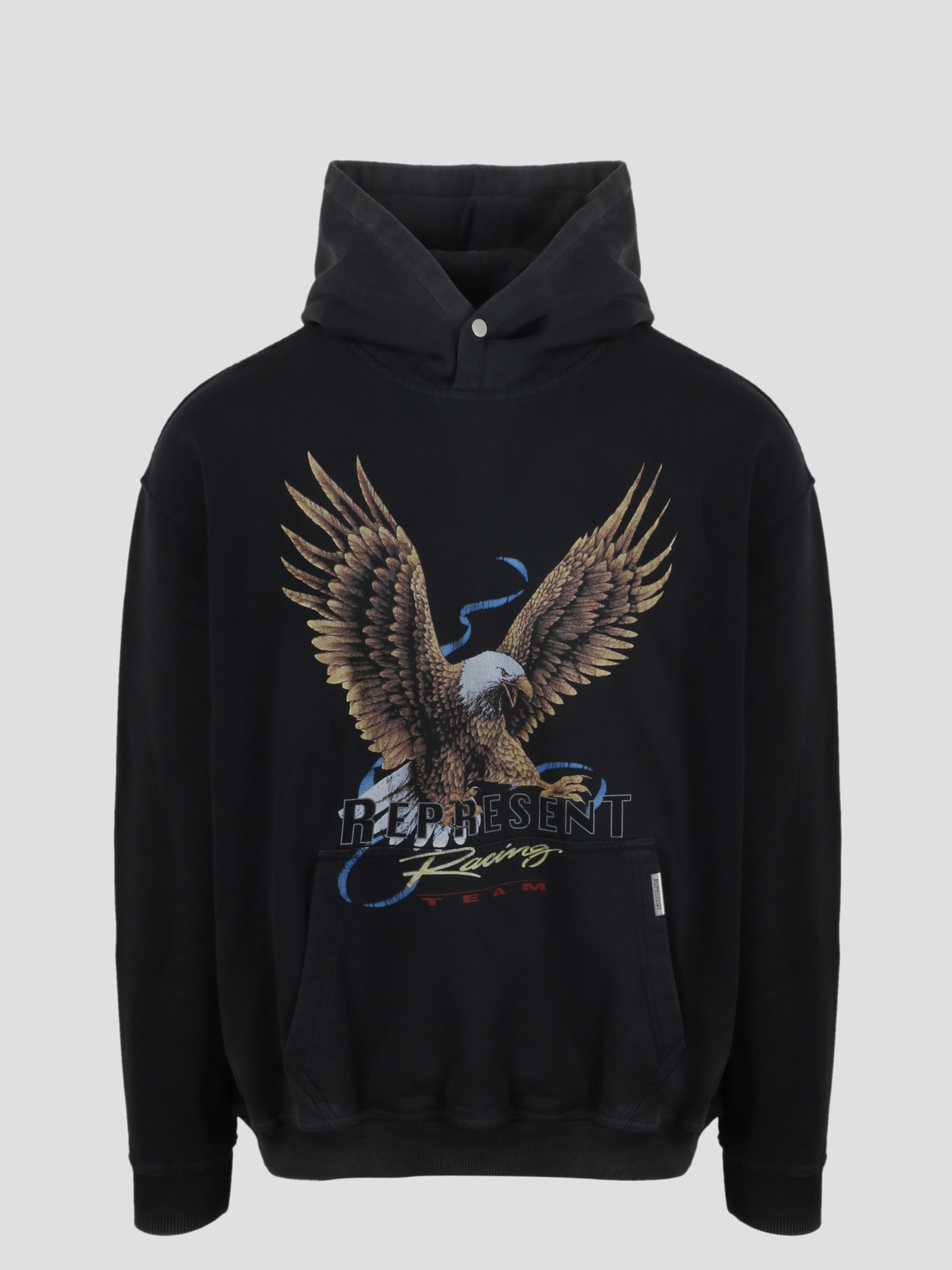 Represent Racing Team Eagle Hoodie Faded Balck Hoodie With Eagle ...