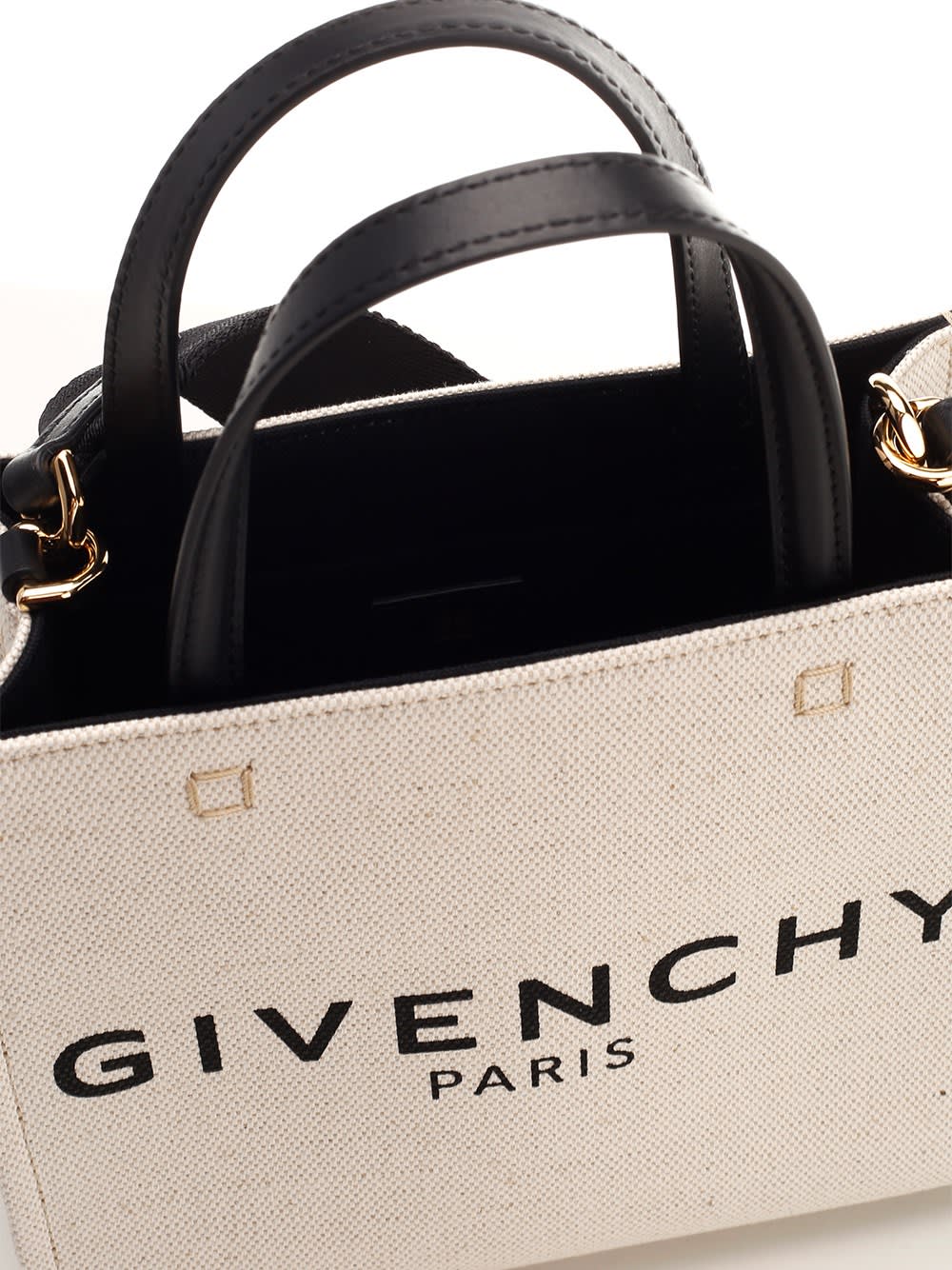 Shop Givenchy G Mini Tote In Beige/black