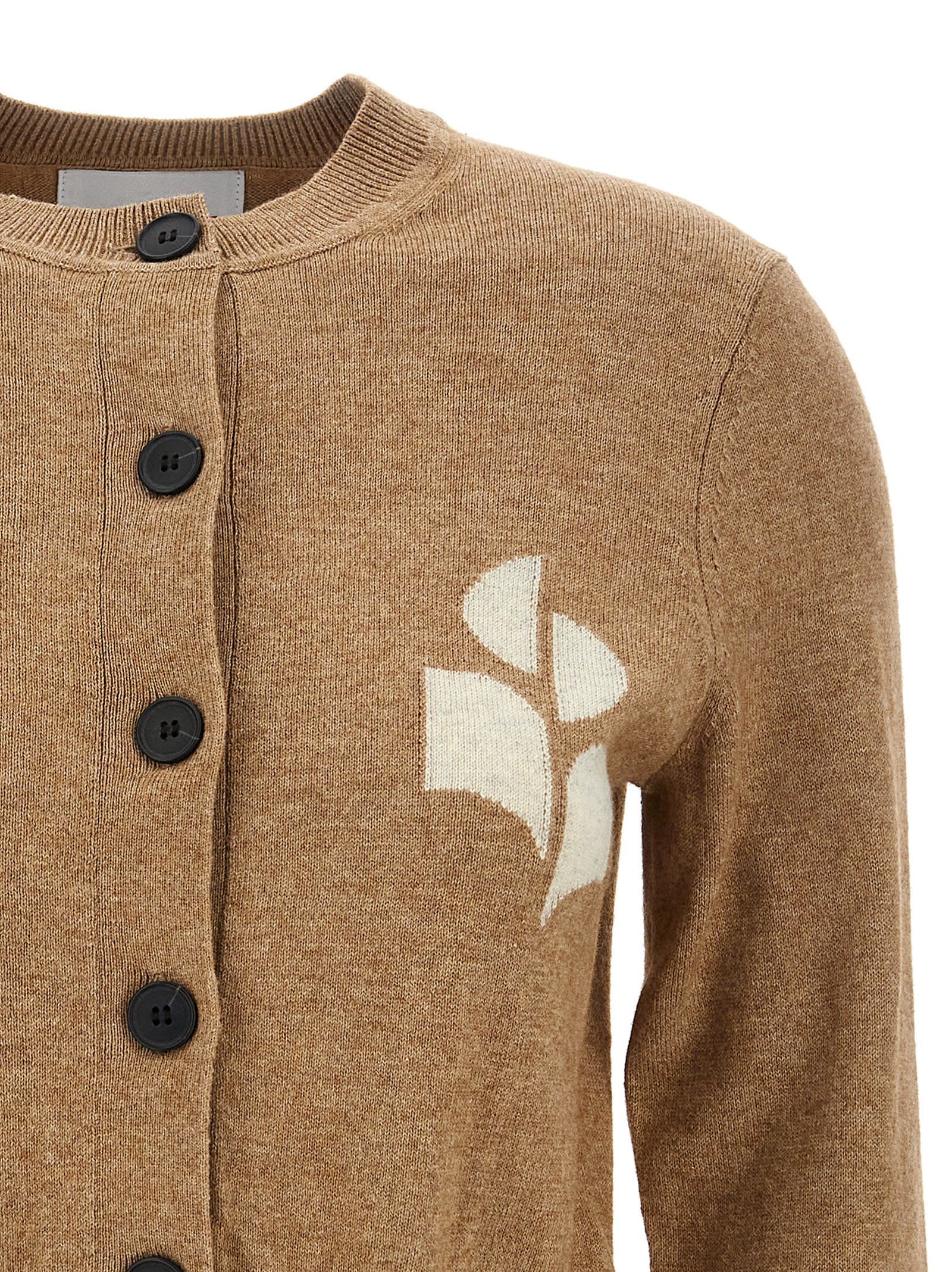 Shop Marant Etoile Newton Cardigan In Beige