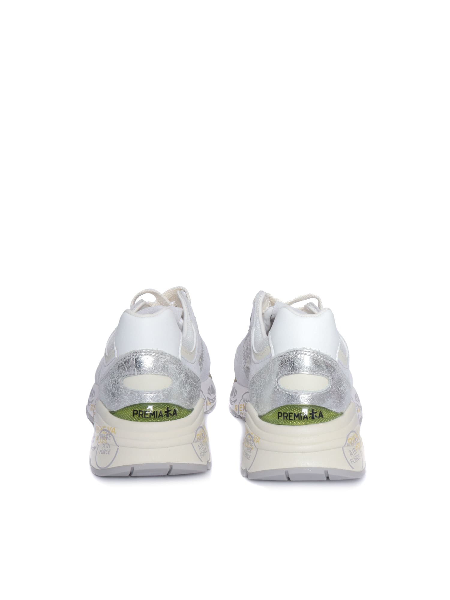 Premiata Low Top Sneakers In Fabric And Leather