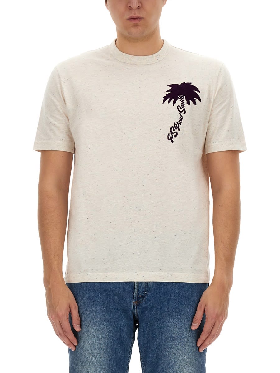 Ps By Paul Smith T-shirt With Logo Paul Smith In White