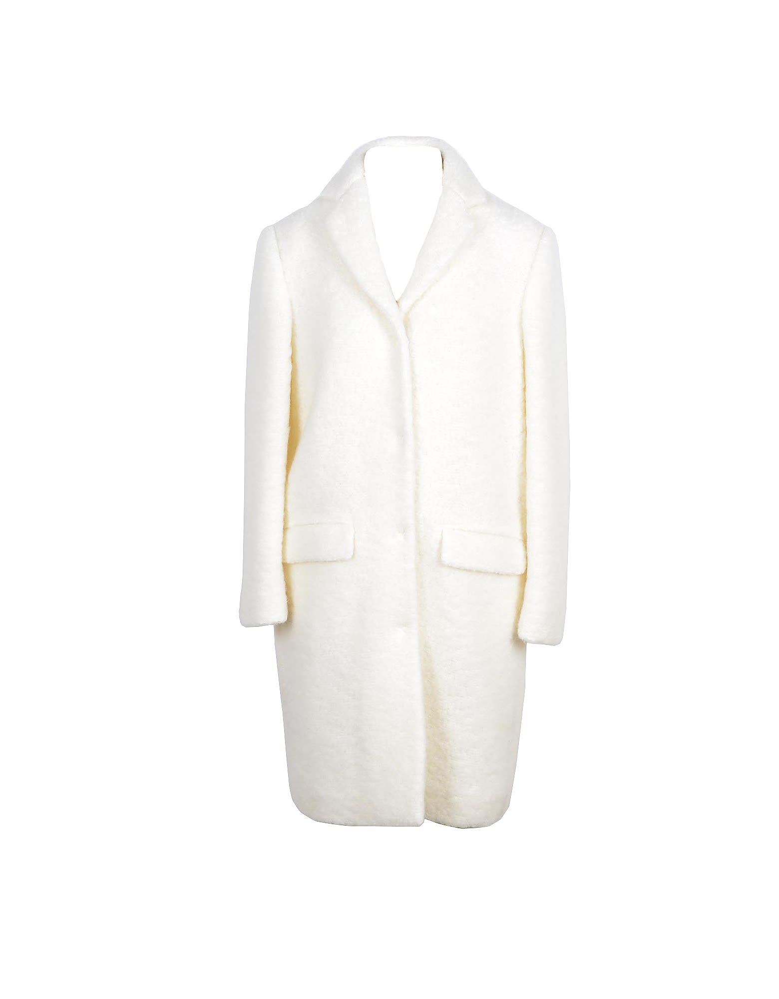 Msgm Womens White Coat