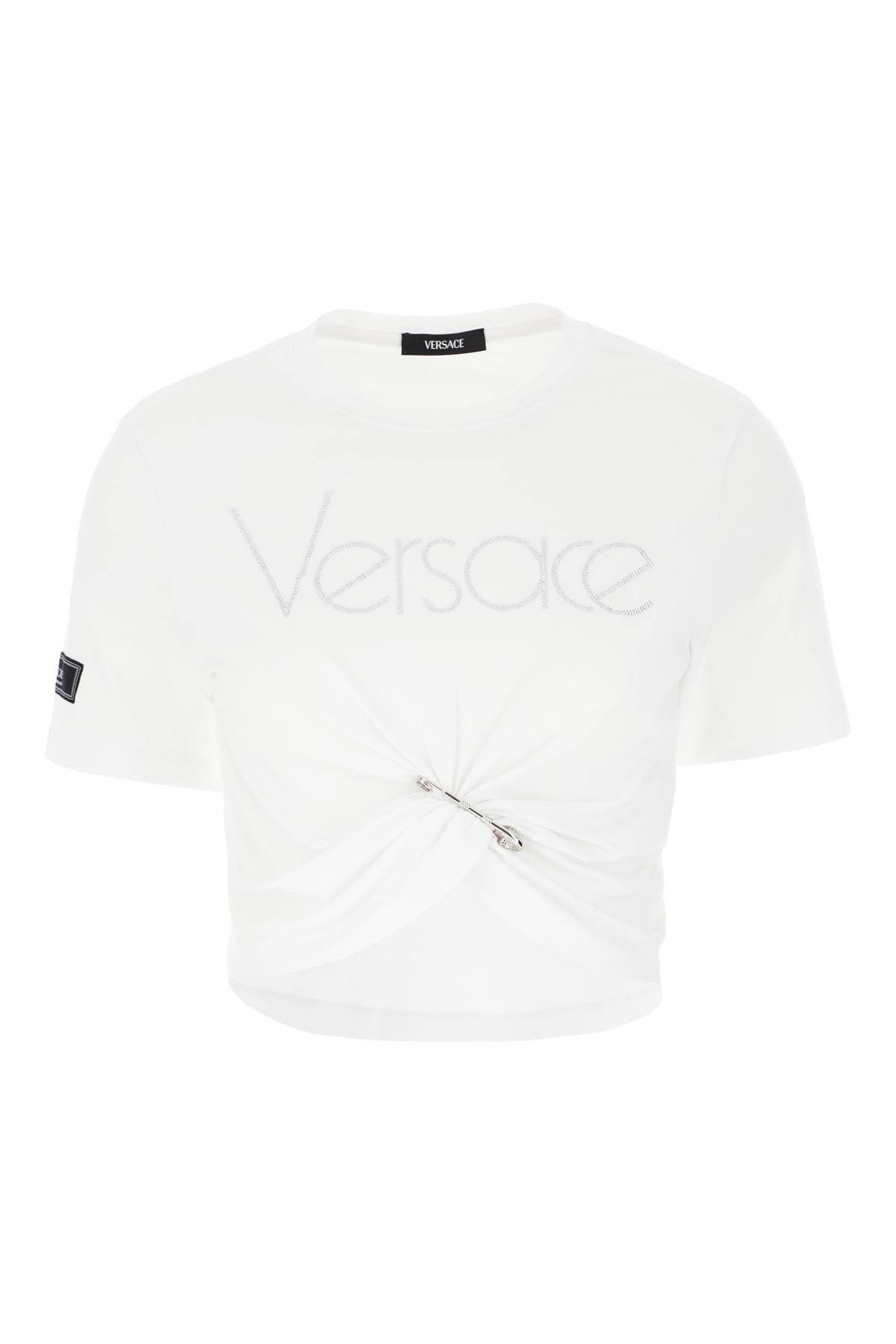 Versace White Cotton T-shirt In 2w210