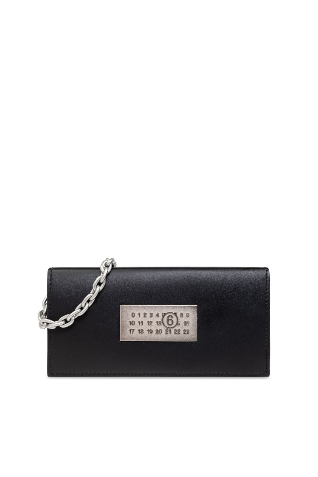 Shop Mm6 Maison Margiela Numeric Chain Wallet In Black