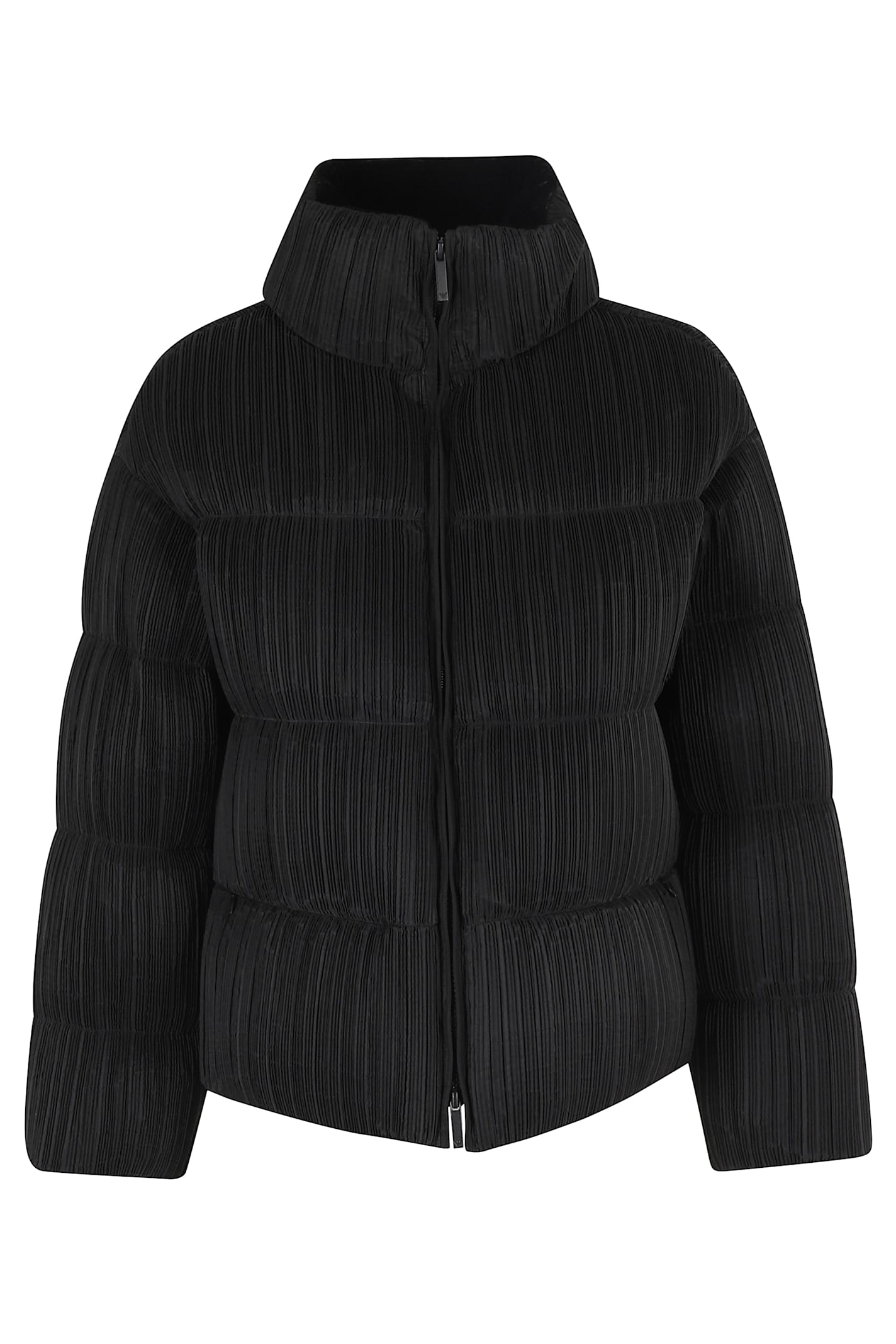 Emporio Armani Short Down Jacket In Black