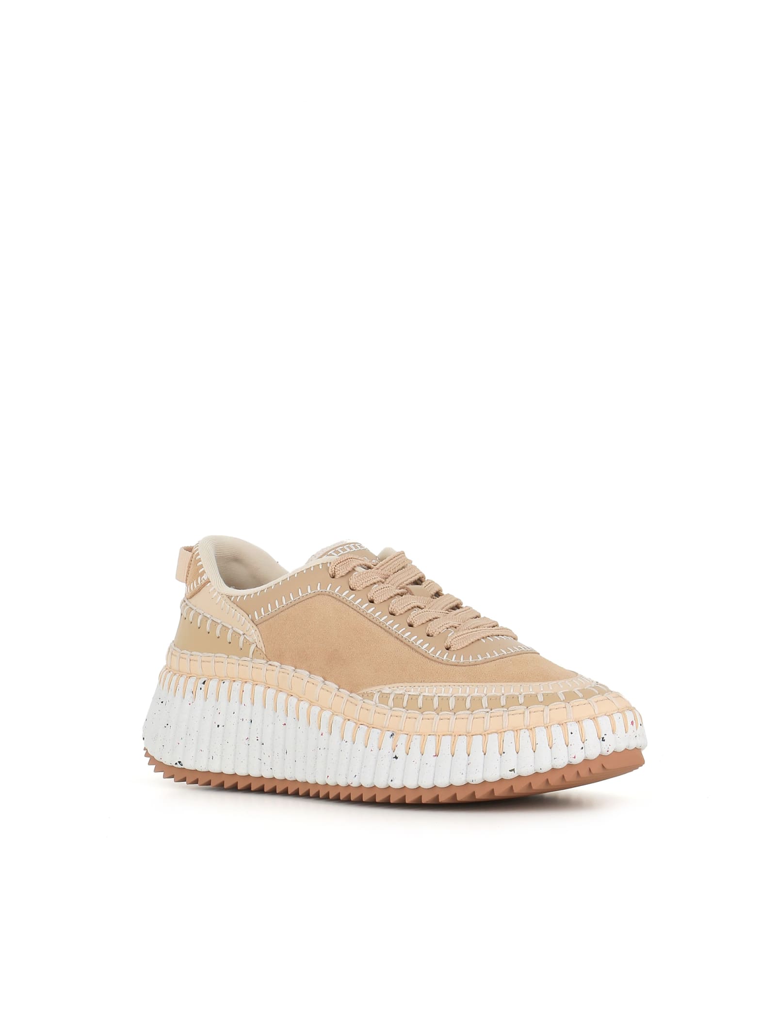 Shop Chloé Sneaker Nama In Beige