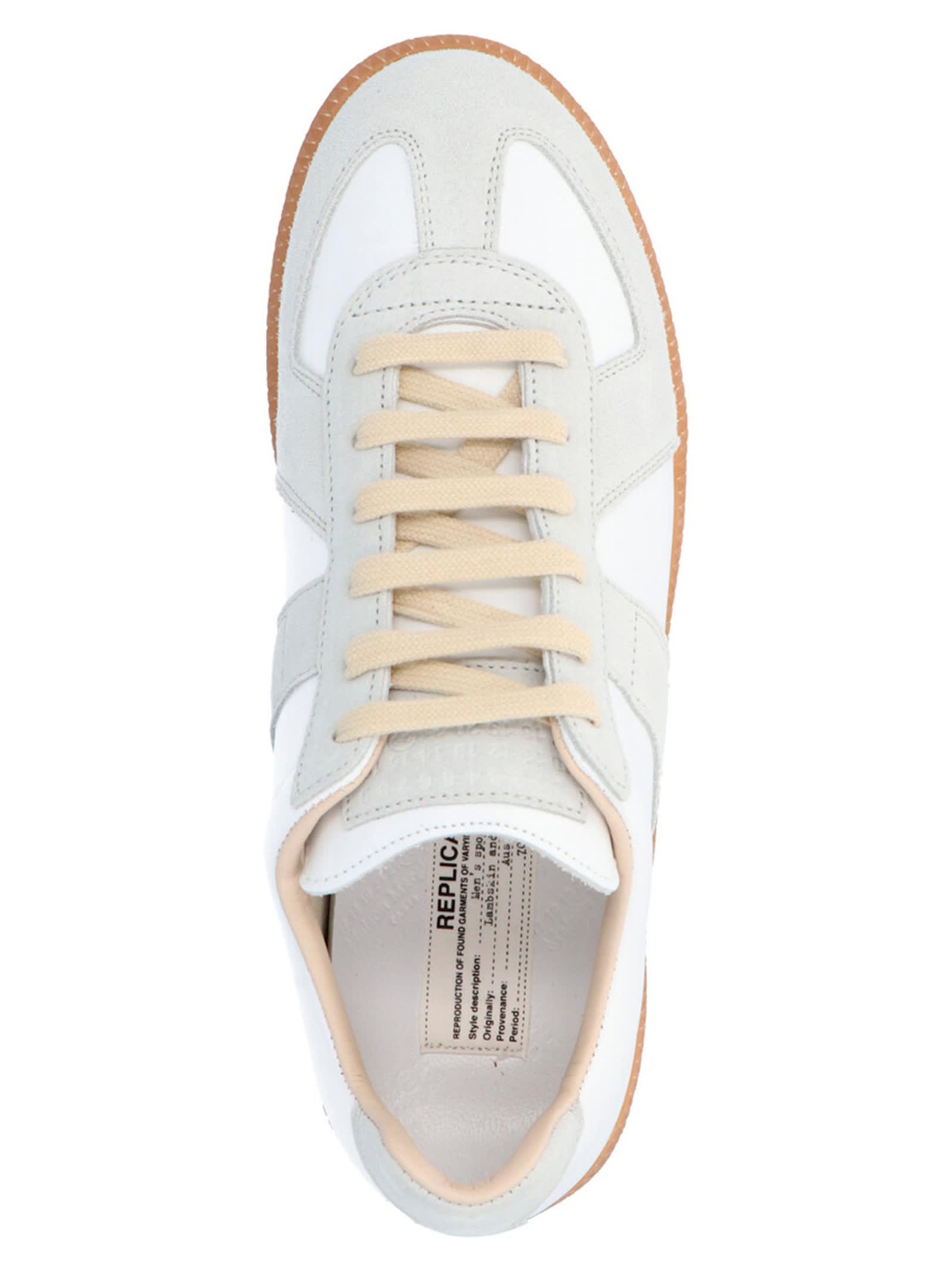 Shop Maison Margiela Replica Sneakers In White