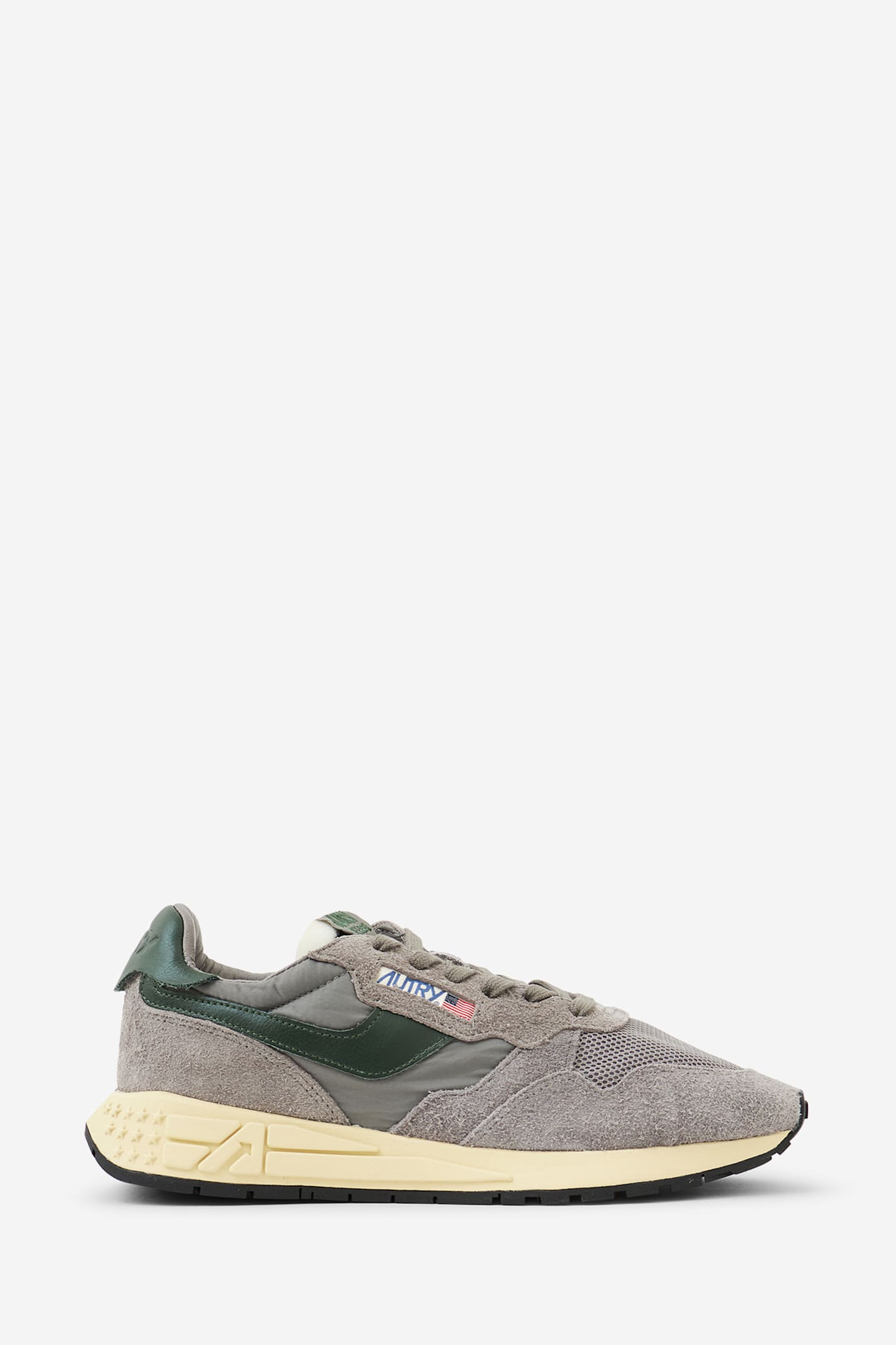 Autry Low-top Sneakers With Mesh Panels And Suede Overlays In Gray