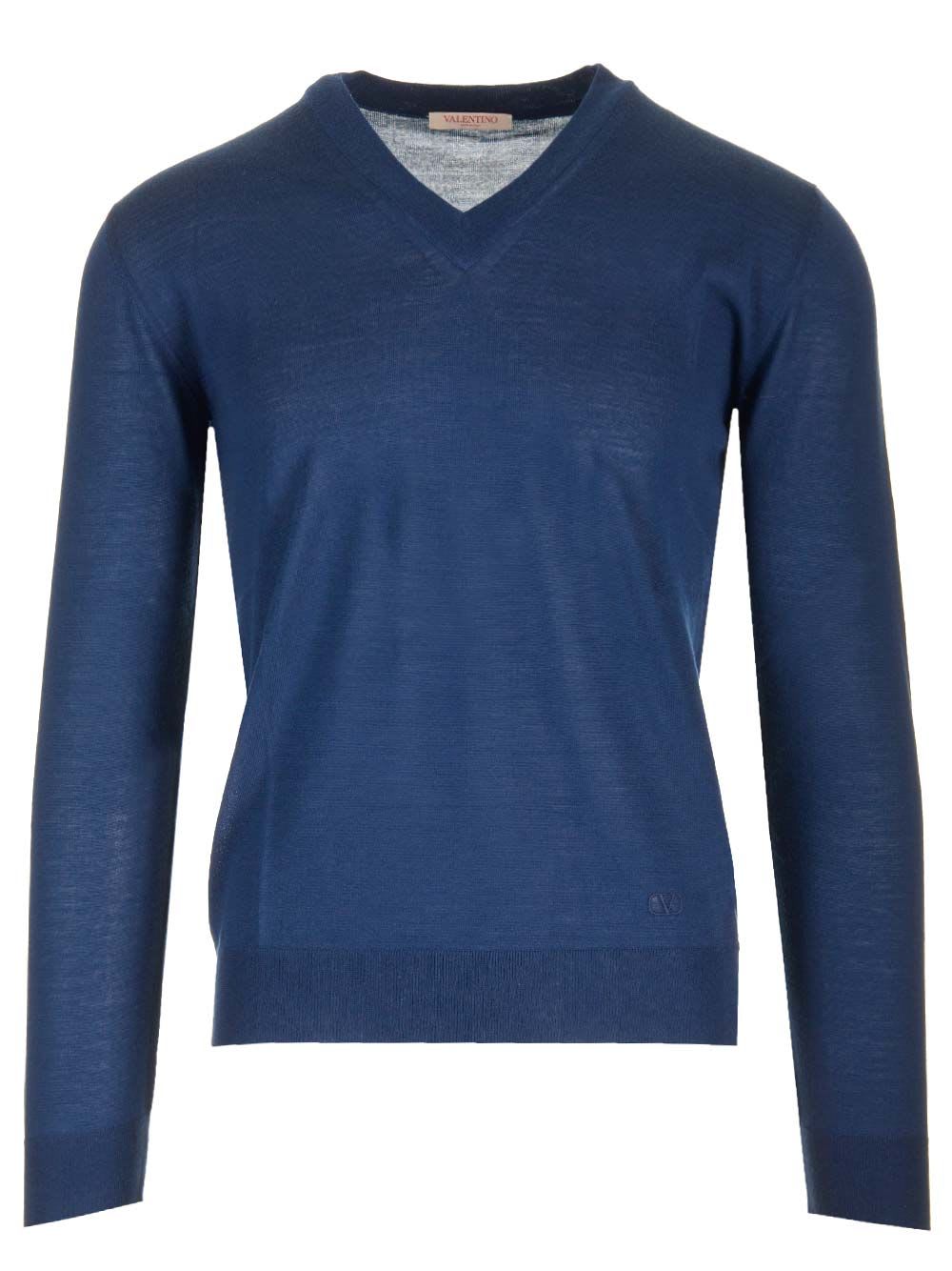 Vlogo Signature Blue V-neck Sweater