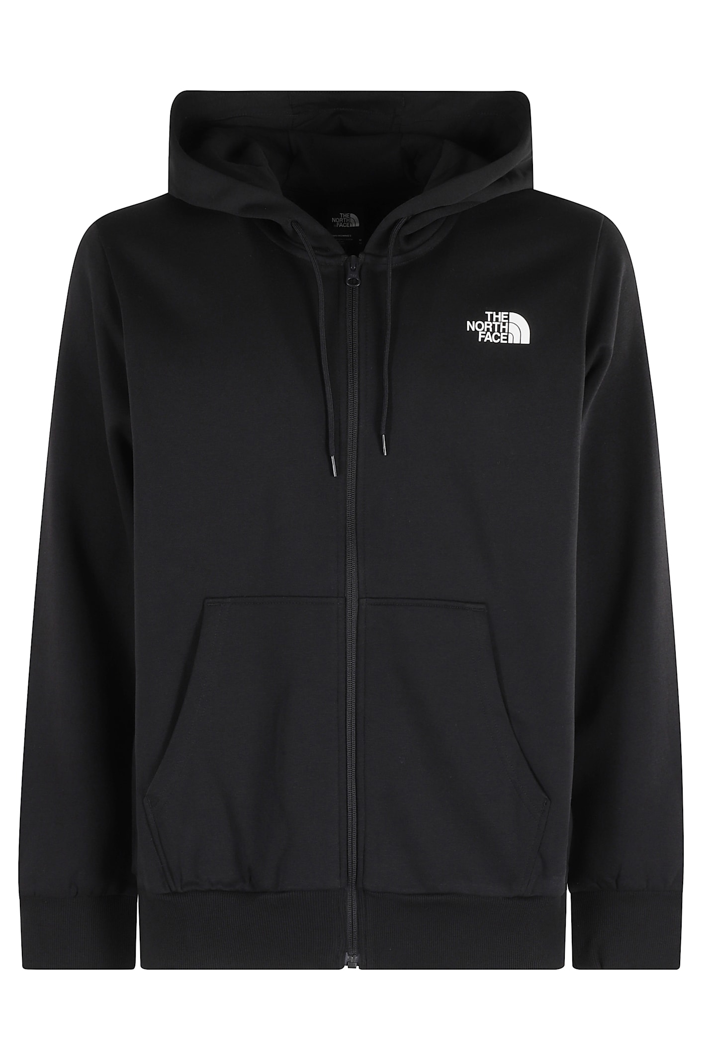 The North Face Logo-embroidered Zip-fastening Hoodie In Black