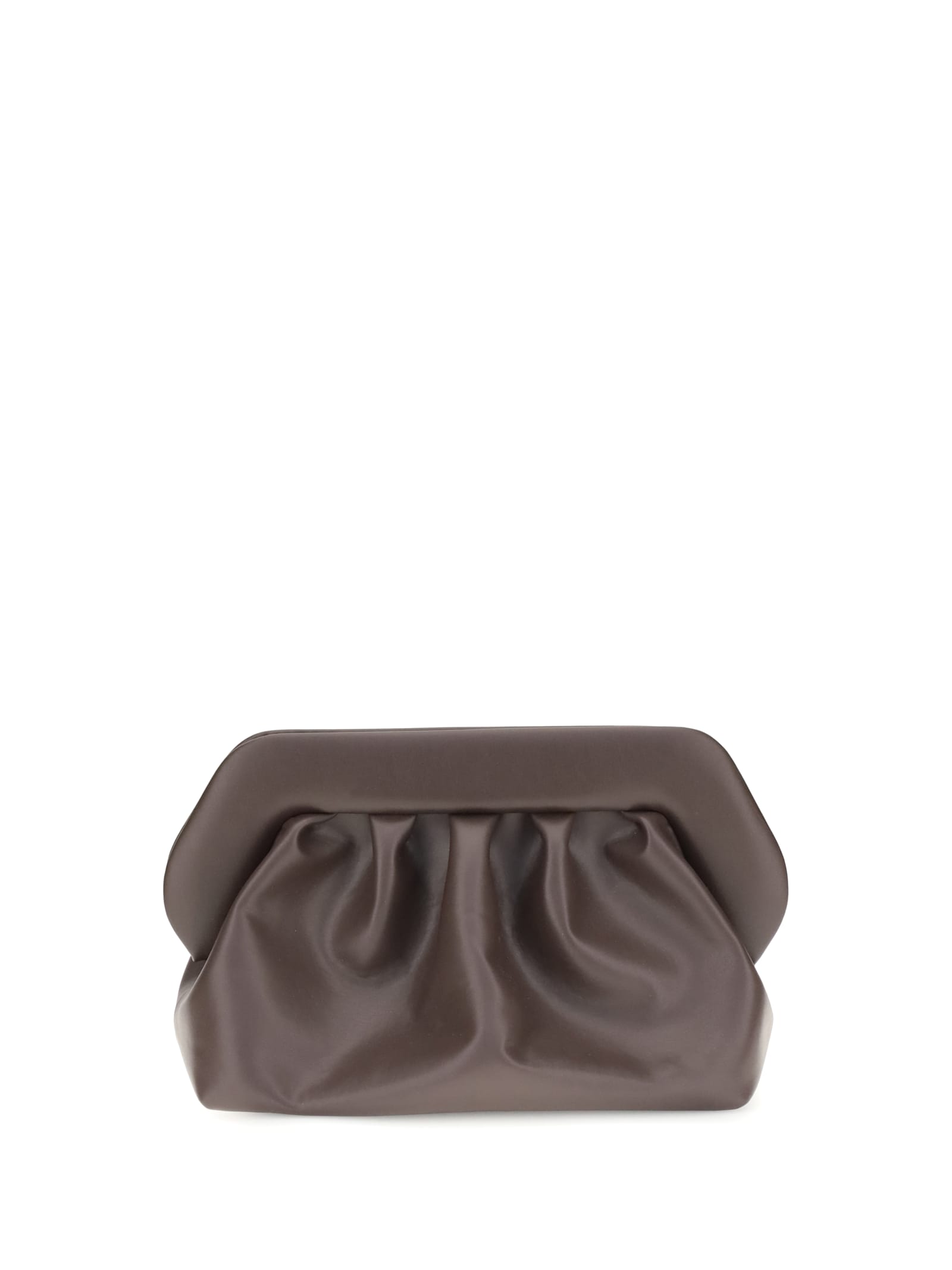 Themoirè Bios Clutch Bag In Brown