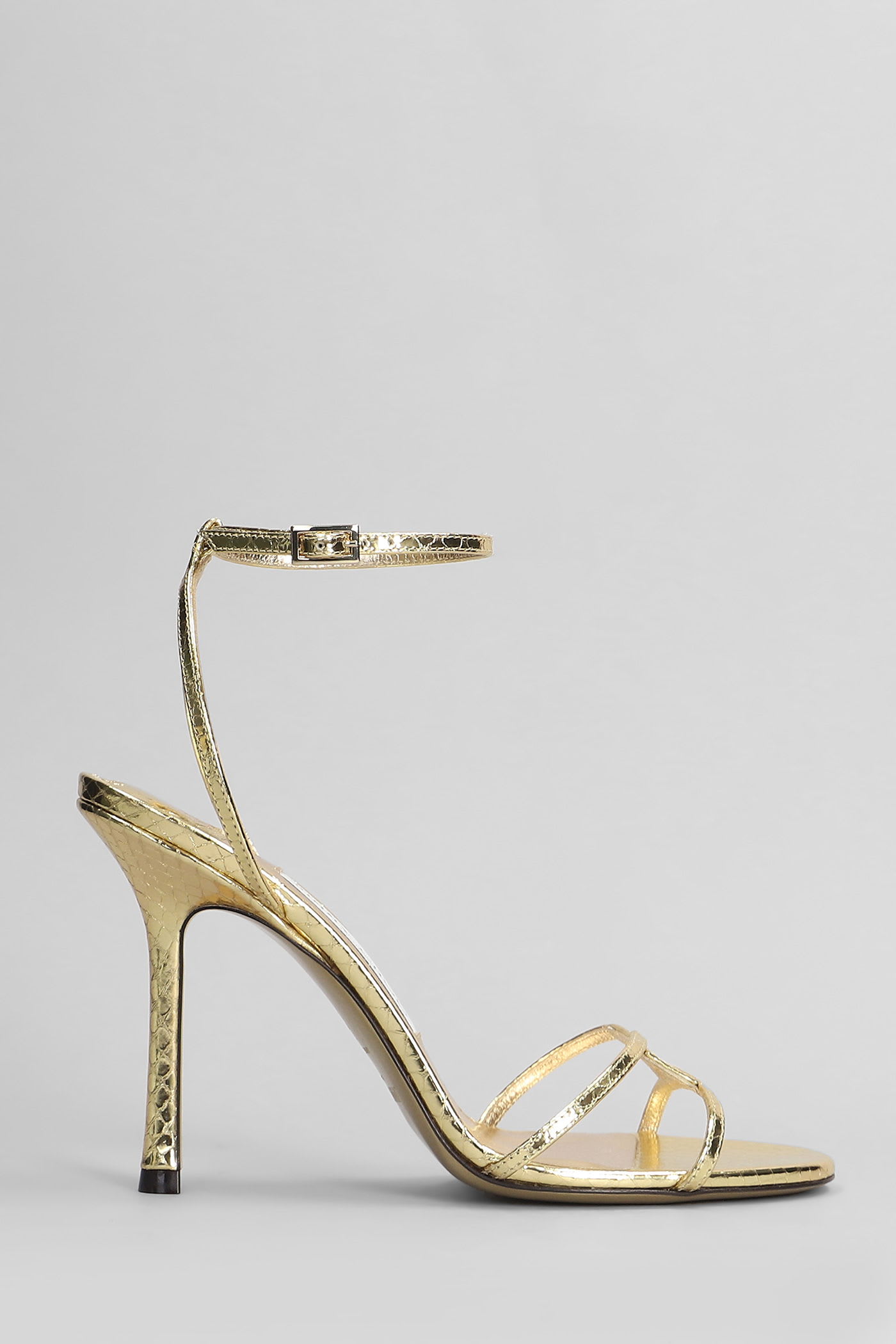 1998 Leo Sandals In Gold Leather