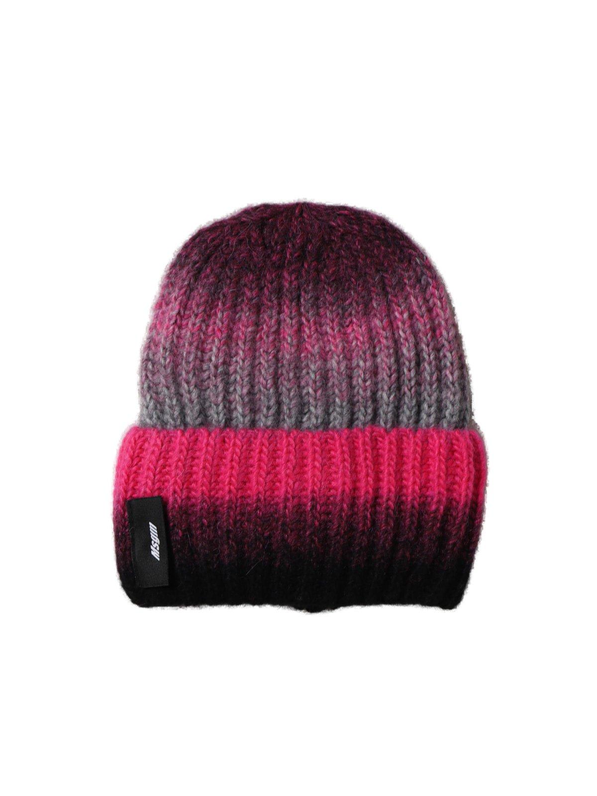 Color-block Knitted Beanie MSGM
