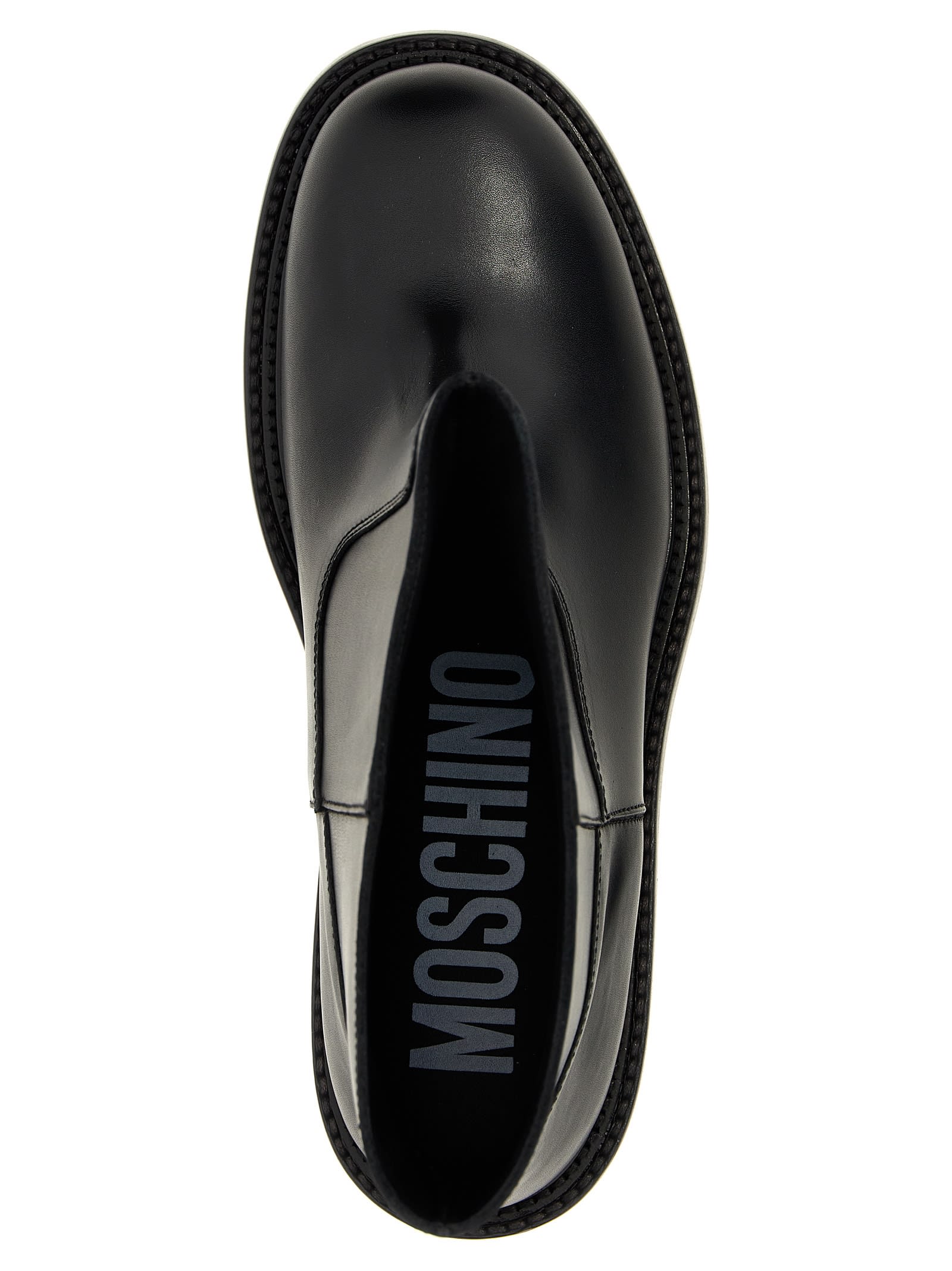 Shop Moschino Clown Ankle Boots In Black